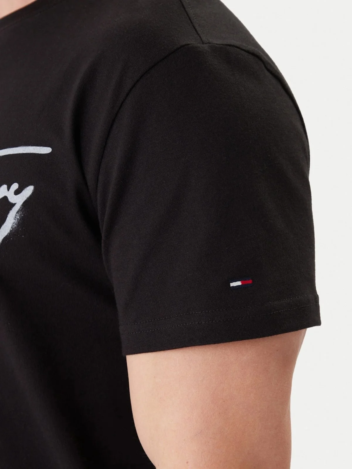 Tommy Jeans Sırt Baskılı Pamuklu Regular Fit Bisiklet Yaka Erkek T Shirt DM0DM22553 BDS SİYAH - 5