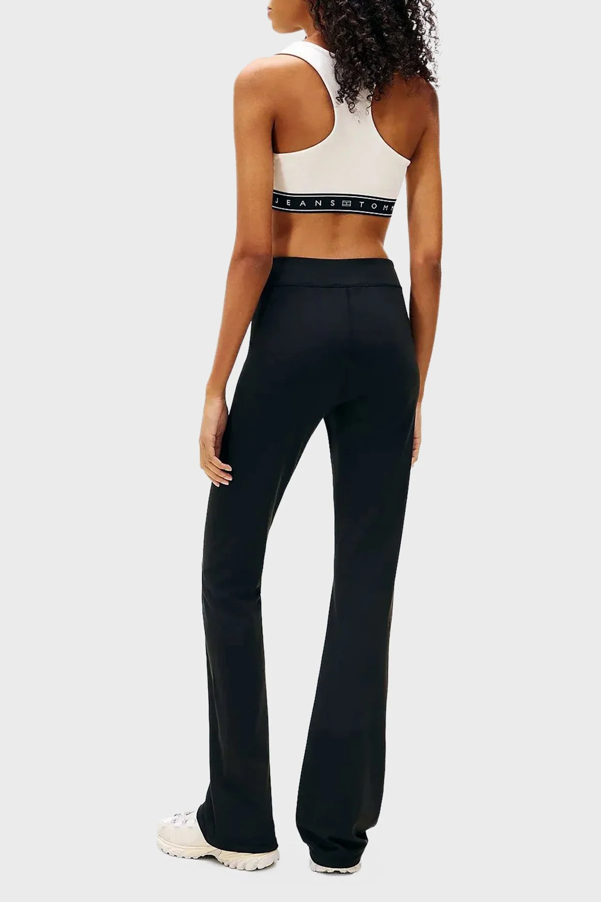 Tommy Jeans Slim Fit Logolu Yüksek Bel Bayan Tayt DW0DW22110 BDS SİYAH - 3