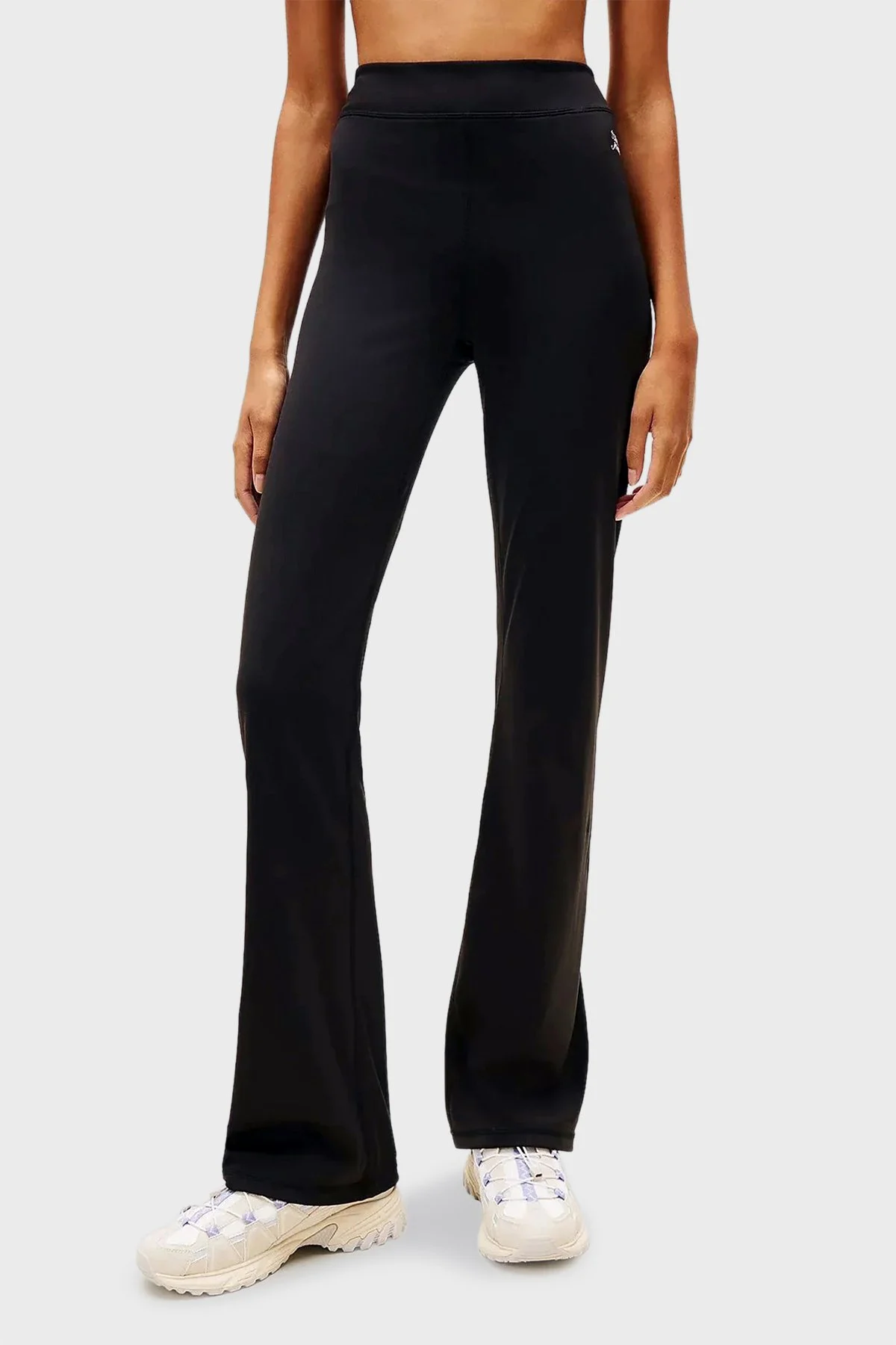 Tommy Jeans Slim Fit Logolu Yüksek Bel Kadın Tayt DW0DW22110 BDS SİYAH - 1