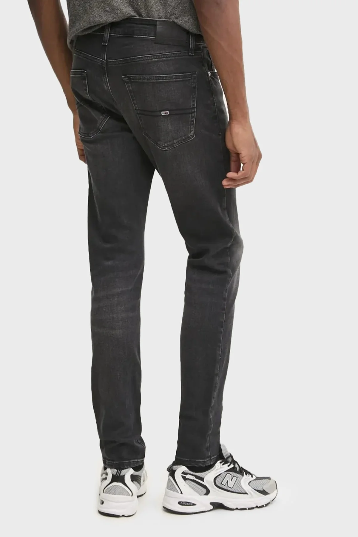 Tommy Jeans Slim Fit Normal Bel Dar Paça Jeans Erkek Kot Pantolon DM0DM18145 1BZ ANTRASİT - 6