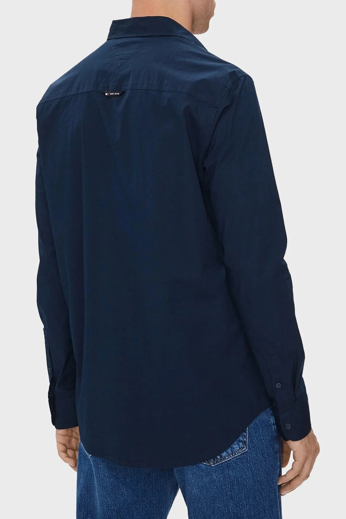 Tommy Jeans Streç Pamuklu Regular Fit Erkek Gömlek DM0DM19519 C1G LACİVERT - 2
