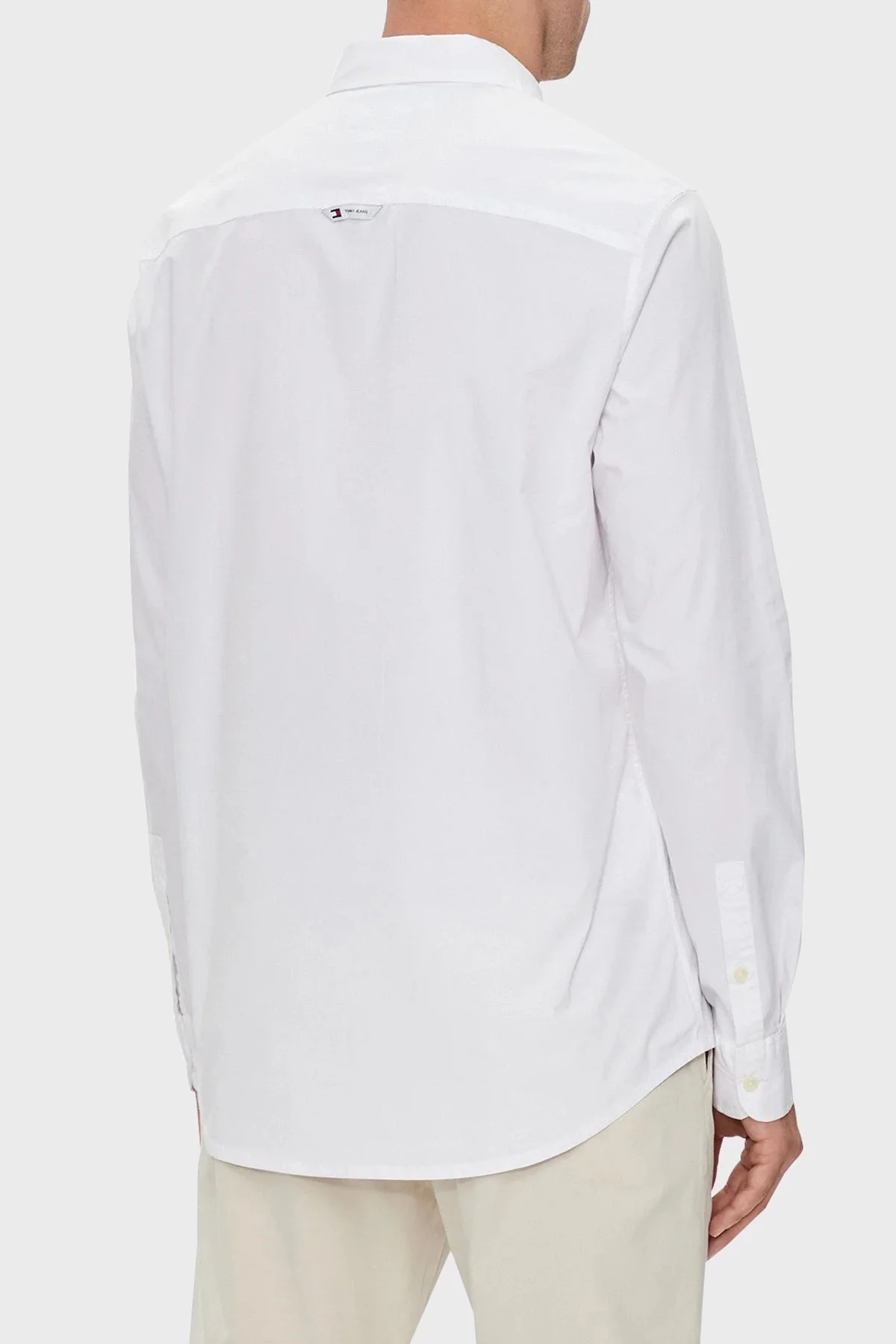 Tommy Jeans Streç Pamuklu Regular Fit Erkek Gömlek DM0DM19519 YBR BEYAZ - 2