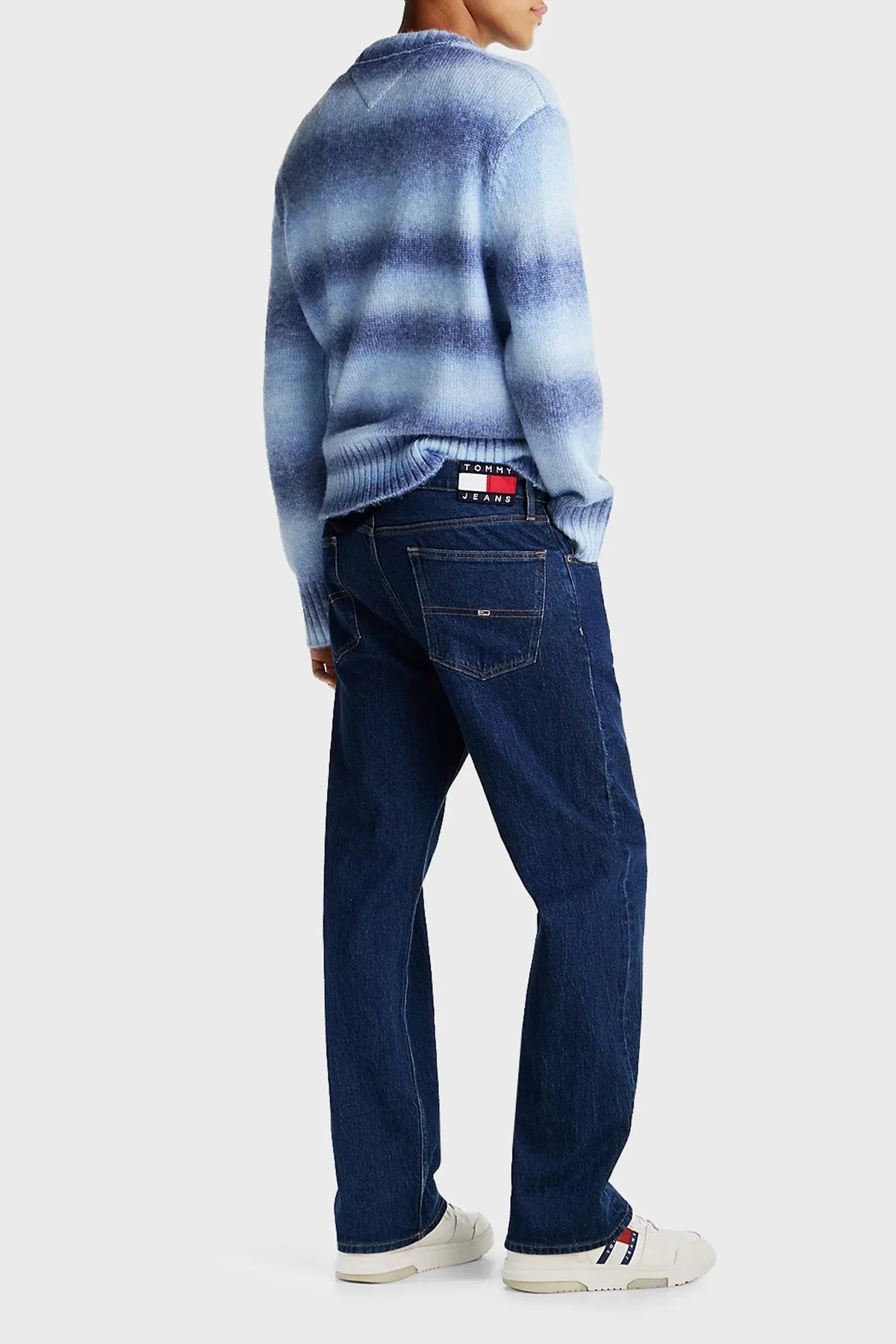 Tommy Jeans Streç Pamuklu Regular Fit Normal Bel Düz Paça Jeans Erkek Kot Pantolon DM0DM21183 1BJ MAVİ - 8