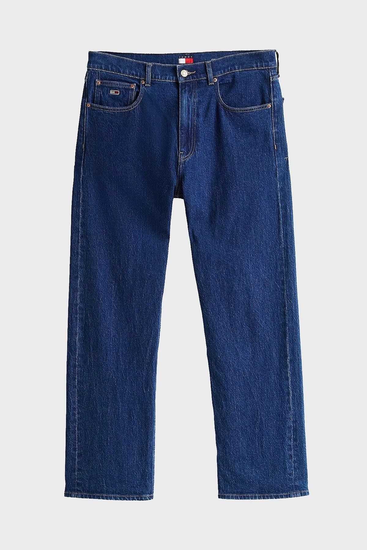 Tommy Jeans Streç Pamuklu Regular Fit Normal Bel Düz Paça Jeans Erkek Kot Pantolon DM0DM21183 1BJ MAVİ - 10