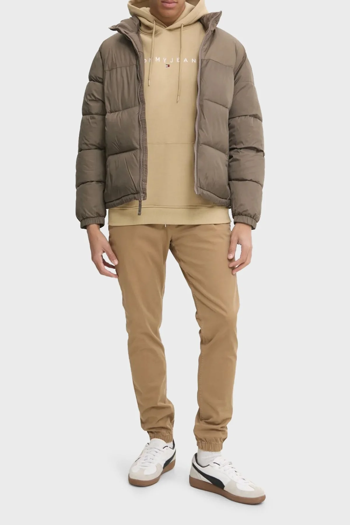 Tommy Jeans Streç Pamuklu Regular Fit Yüksek Bel Lastikli Paça Jogger Erkek Pantolon DM0DM20283 GWG KAHVE - 6