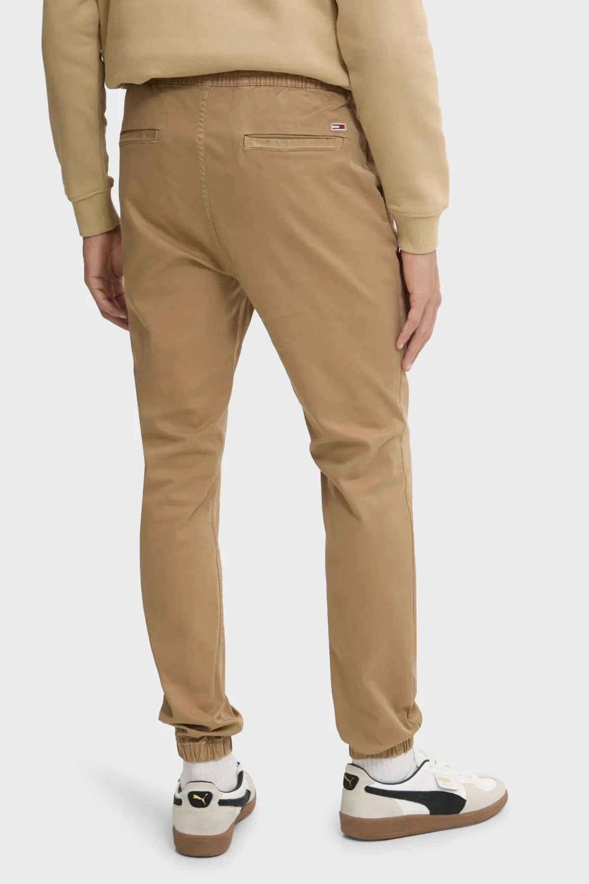 Tommy Jeans Streç Pamuklu Regular Fit Yüksek Bel Lastikli Paça Jogger Erkek Pantolon DM0DM20283 GWG KAHVE - 7