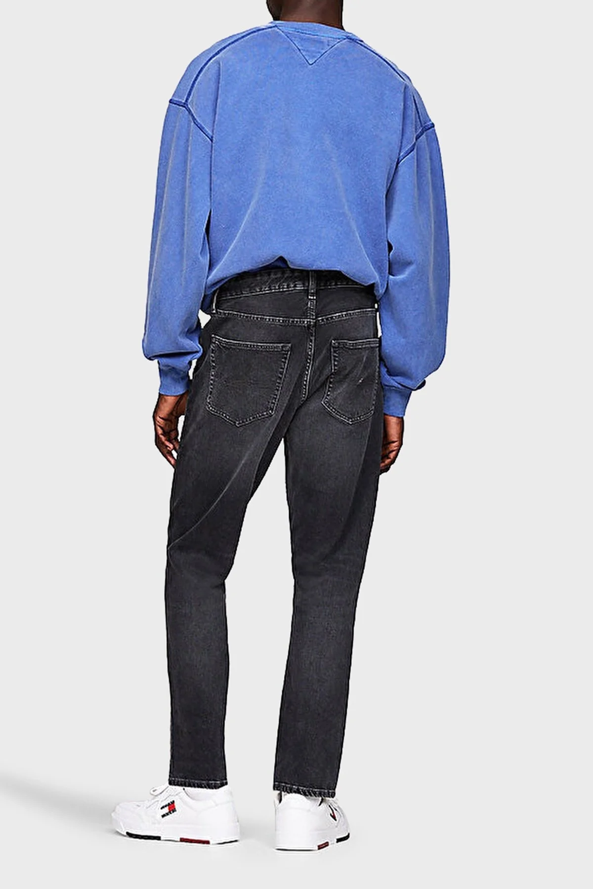 Tommy Jeans Streç Pamuklu Skinny Fit Normal Bel Düz Paça Jeans Erkek Kot Pantolon DM0DM20557 1BZ ANTRASİT - 8