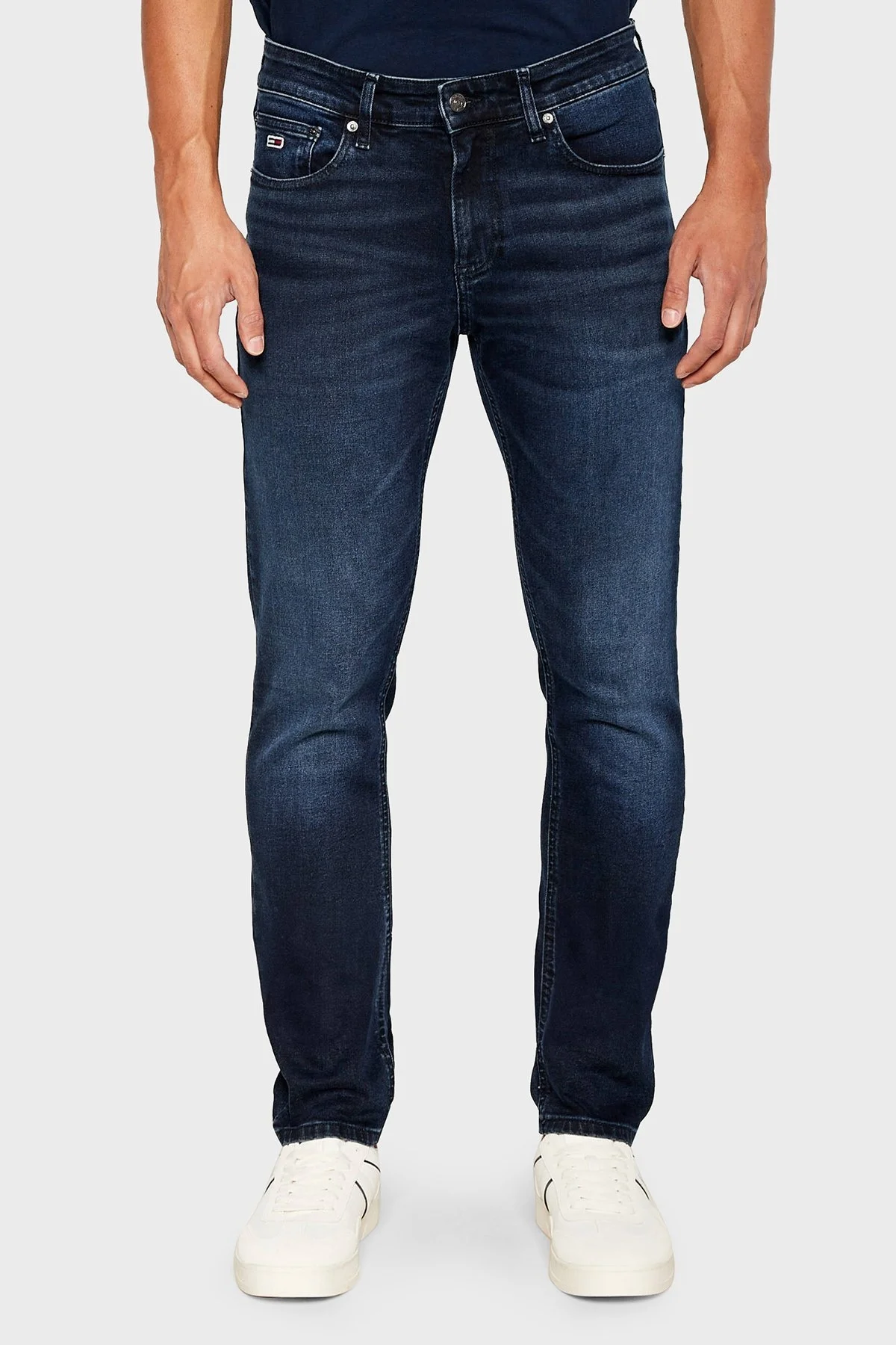 Tommy Jeans Streç Pamuklu Slim Fit Jeans Erkek Kot Pantolon DM0DM19296 1BK LACİVERT - 1