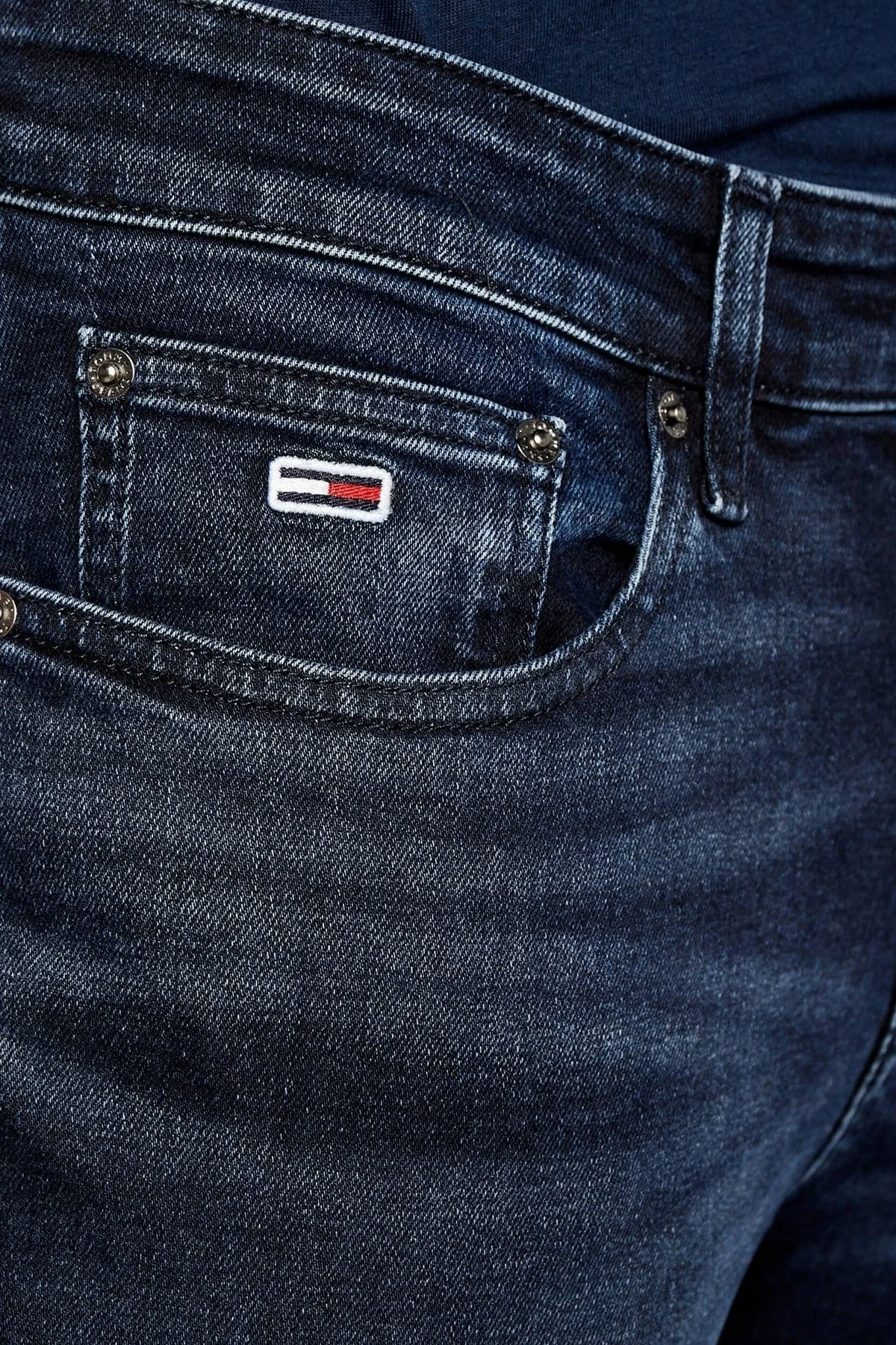 Tommy Jeans Streç Pamuklu Slim Fit Jeans Erkek Kot Pantolon DM0DM19296 1BK LACİVERT - 3