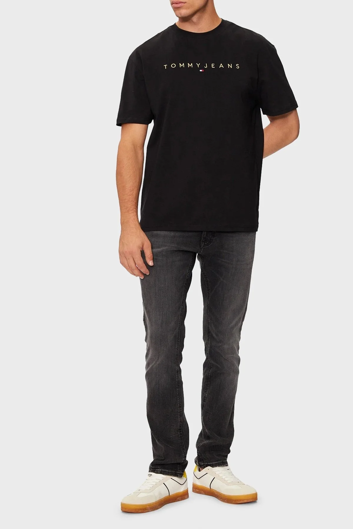 Tommy Jeans Streç Pamuklu Slim Fit Normal Bel Boru Paça Jeans Erkek Kot Pantolon DM0DM20384 1BZ SİYAH - 2