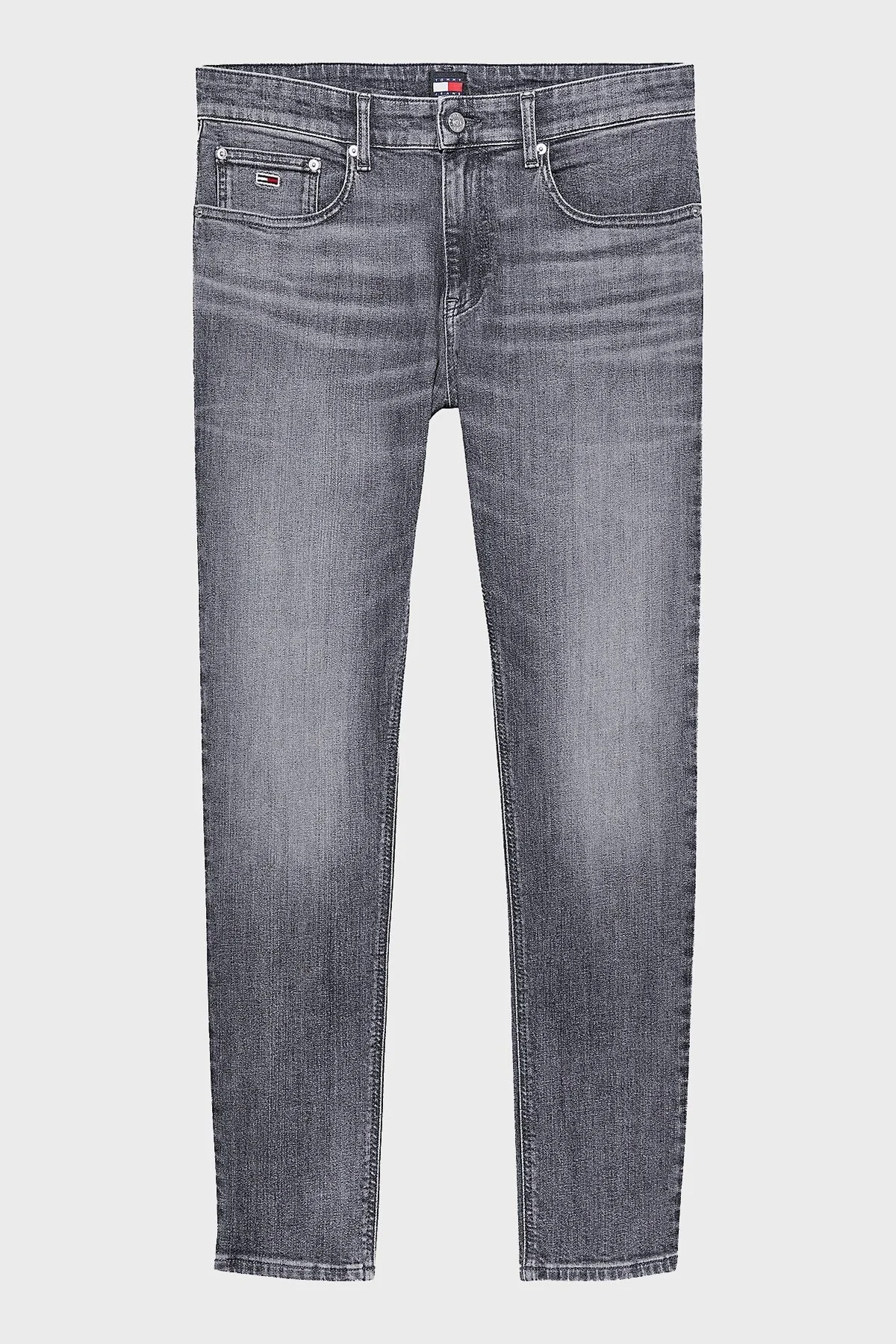 Tommy Jeans Streç Pamuklu Slim Fit Normal Bel Daralan Paça Jeans Erkek Kot Pantolon DM0DM20391 1BZ GRİ - 5