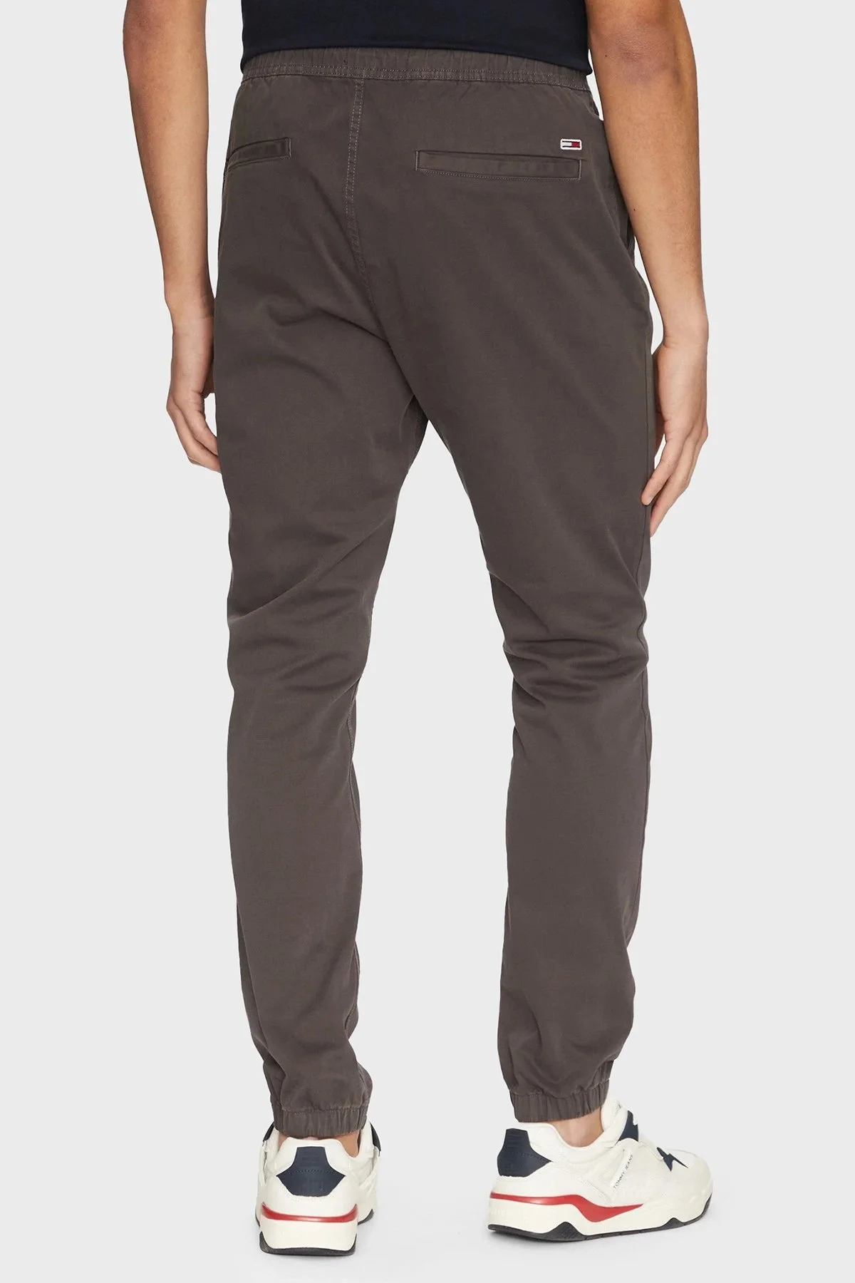 Tommy Jeans Streç Pamuklu Slim Fit Normal Bel Lastikli Paça Jogger Erkek Pantolon DM0DM20283 PT2 KOYU GRİ - 8