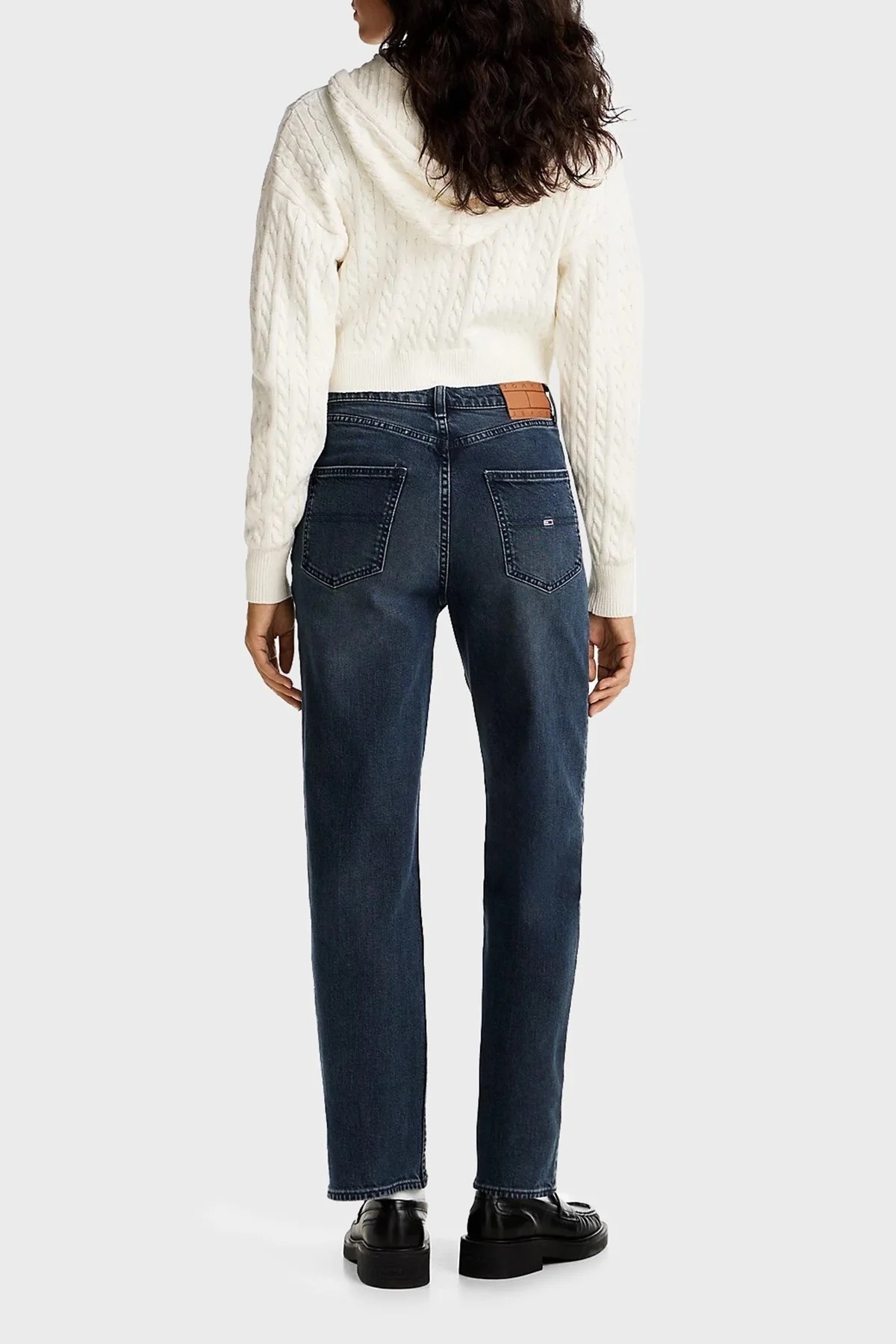 Tommy Jeans Streç Pamuklu Slim Straight Yüksek Bel Düz Paça Jeans Bayan Kot Pantolon DW0DW20451 1BJ MAVİ - 4