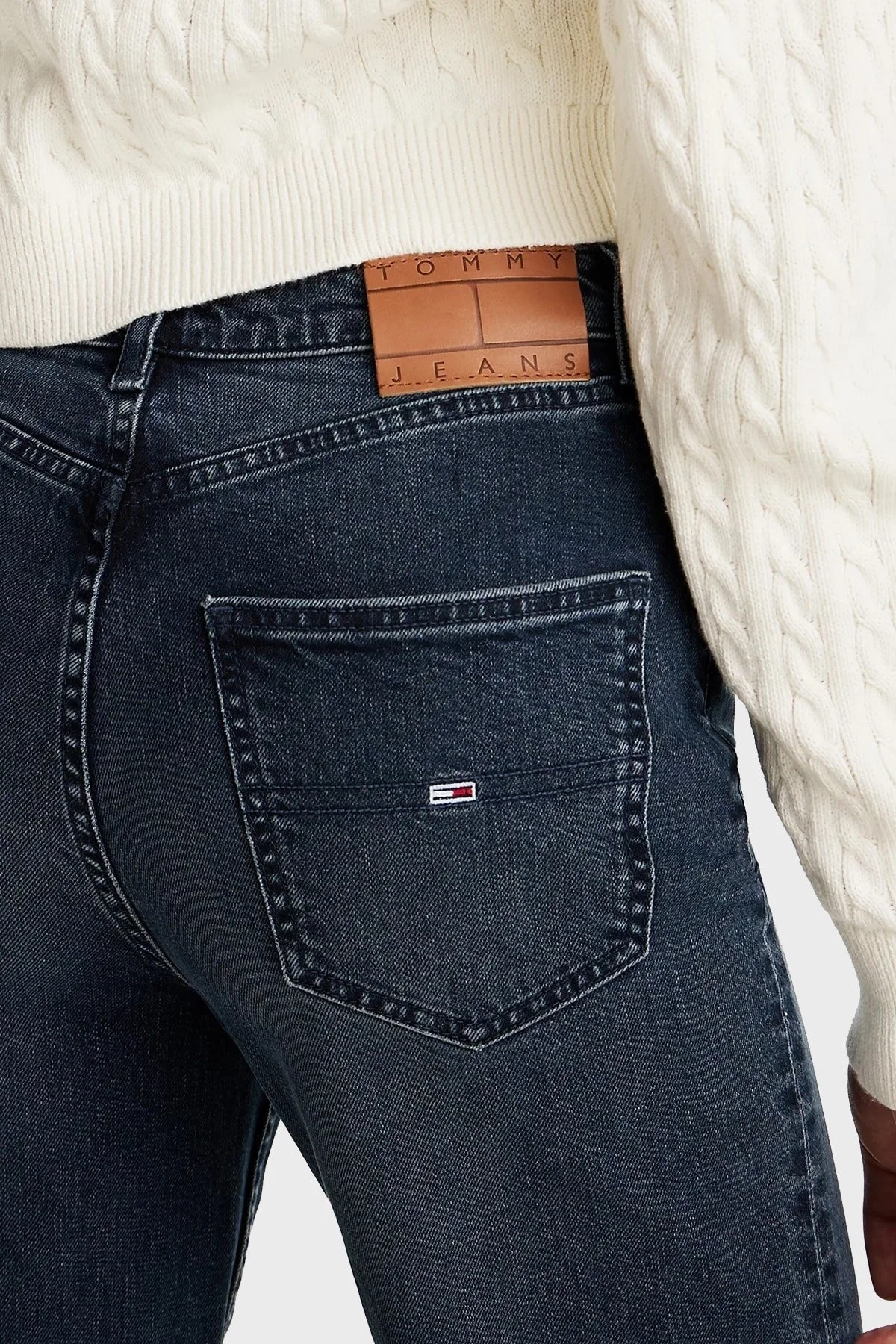 Tommy Jeans Streç Pamuklu Slim Straight Yüksek Bel Düz Paça Jeans Bayan Kot Pantolon DW0DW20451 1BJ MAVİ - 5