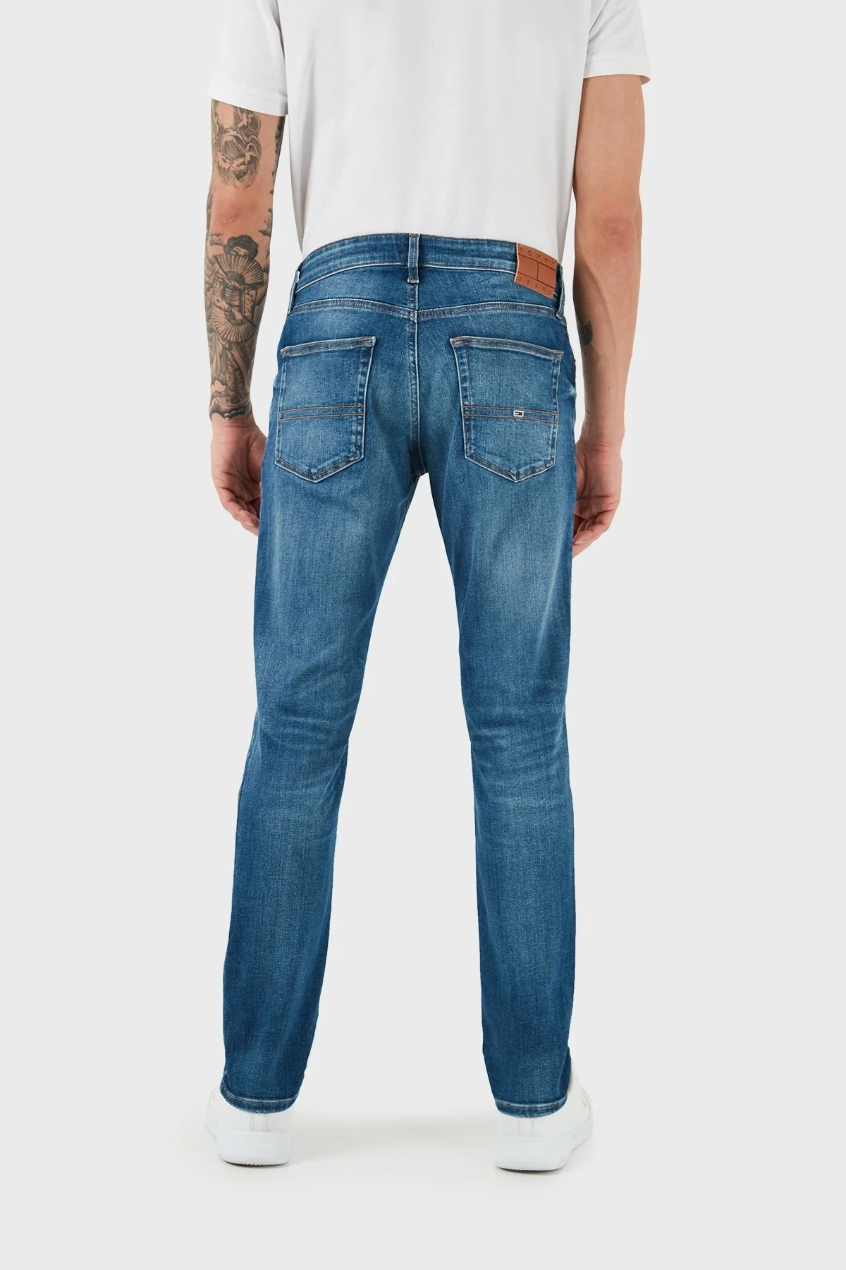Tommy Jeans Streç Slim Fit Düşük Bel Jeans Erkek Kot Pantolon DM0DM18723 1A5 MAVİ - 7