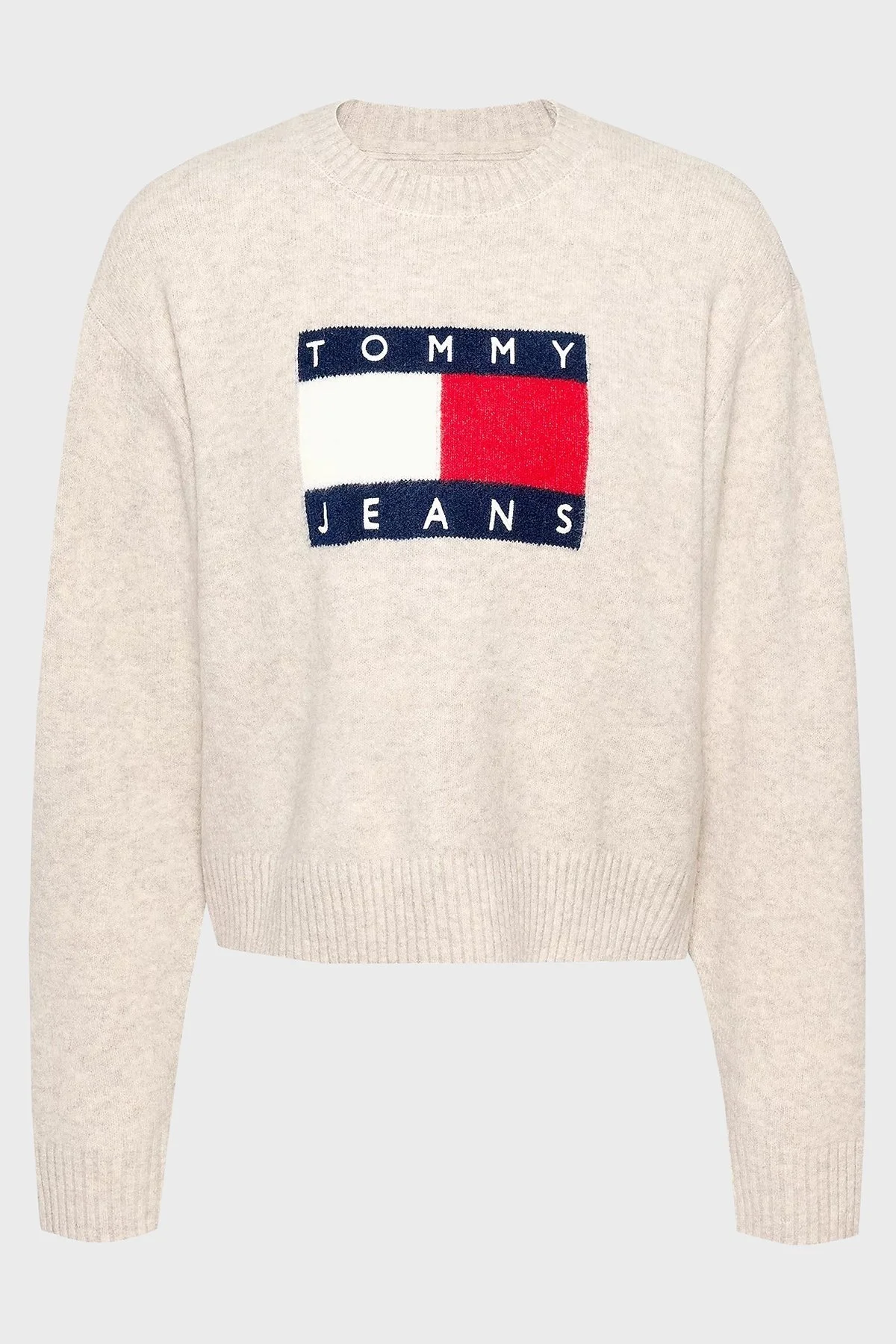 Tommy Jeans Streç Yünlü Relaxed Fit Bisiklet Yaka Bayan Kazak DW0DW18681 HCV KAHVE - 5