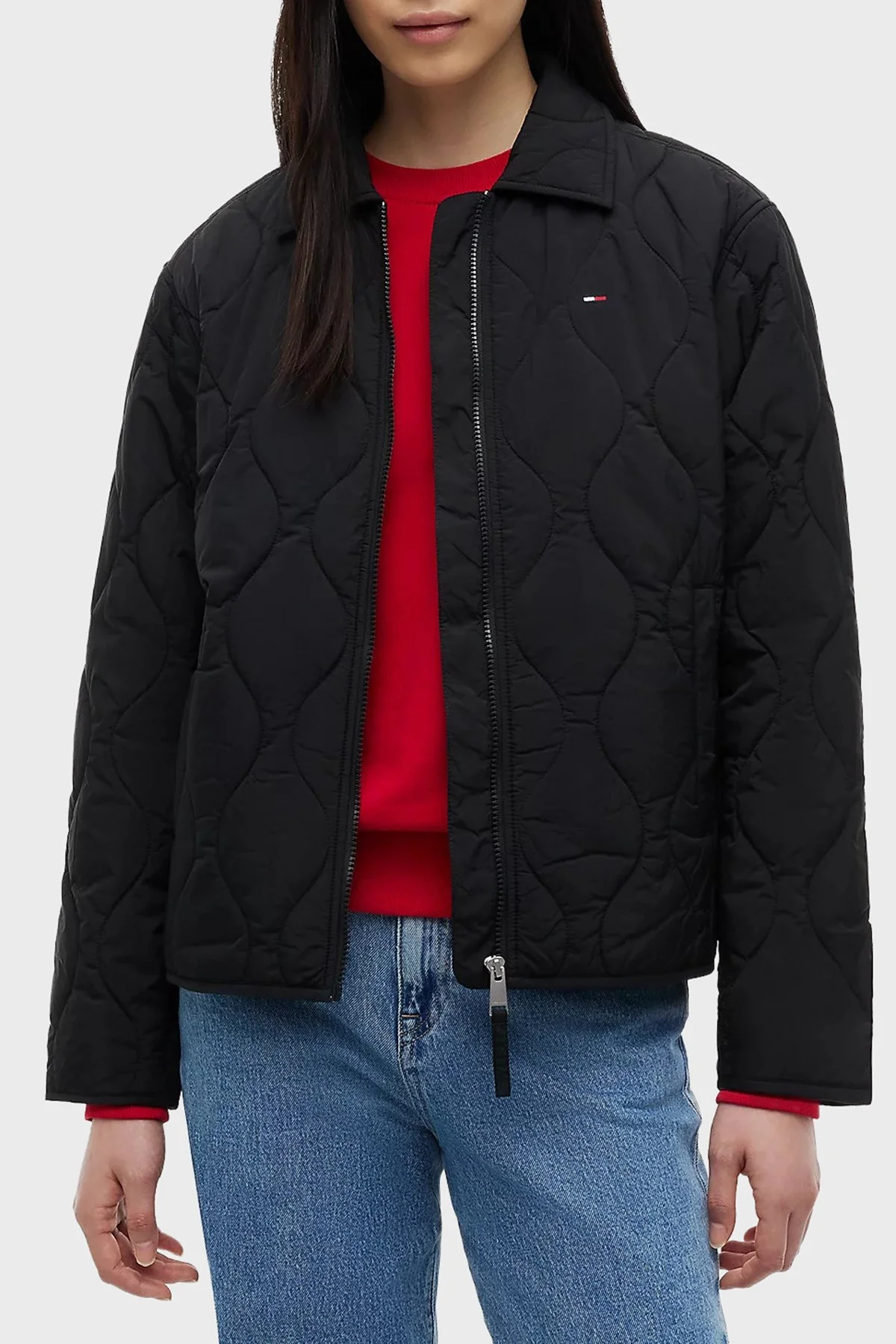 Tommy Jeans Su İtici Kapitoneli Klasik Yaka Kadın Mont DW0DW22909 BDS Siyah - 1