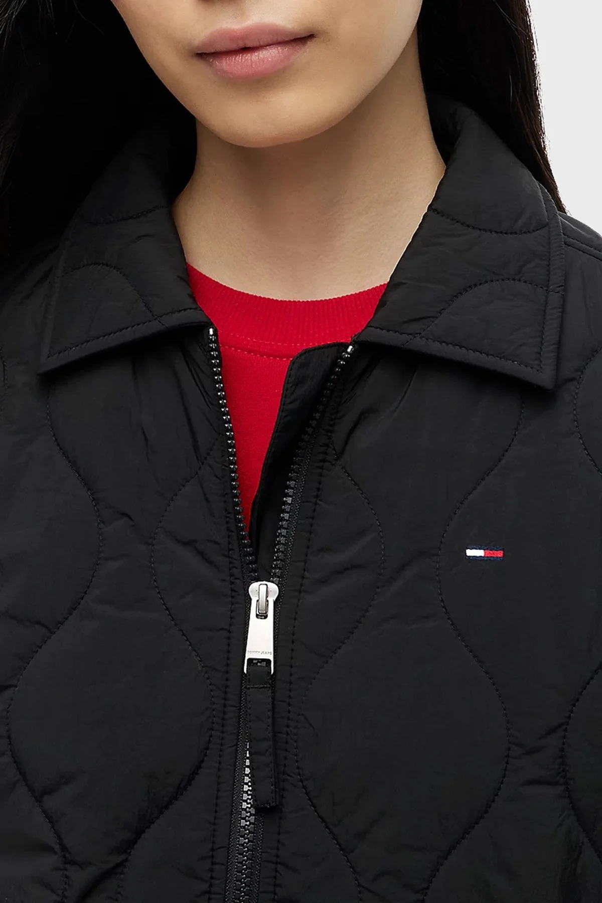 Tommy Jeans Su İtici Kapitoneli Klasik Yaka Kadın Mont DW0DW22909 BDS Siyah - 4