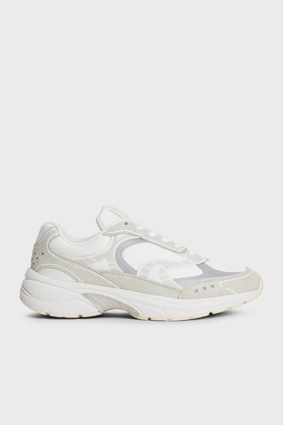 Tommy Jeans Süet Bağcıklı Sneaker Bayan Ayakkabı EN0EN02856 YBL BEYAZ - 1