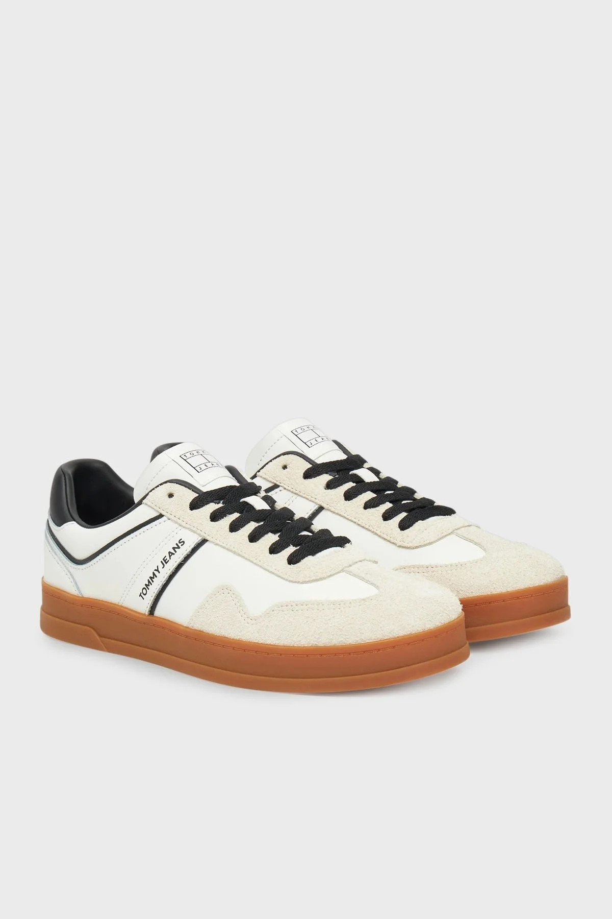 Tommy Jeans Süet Detaylı Logolu Sneaker Erkek Ayakkabı EM0EM01587 TCR EKRU - 8