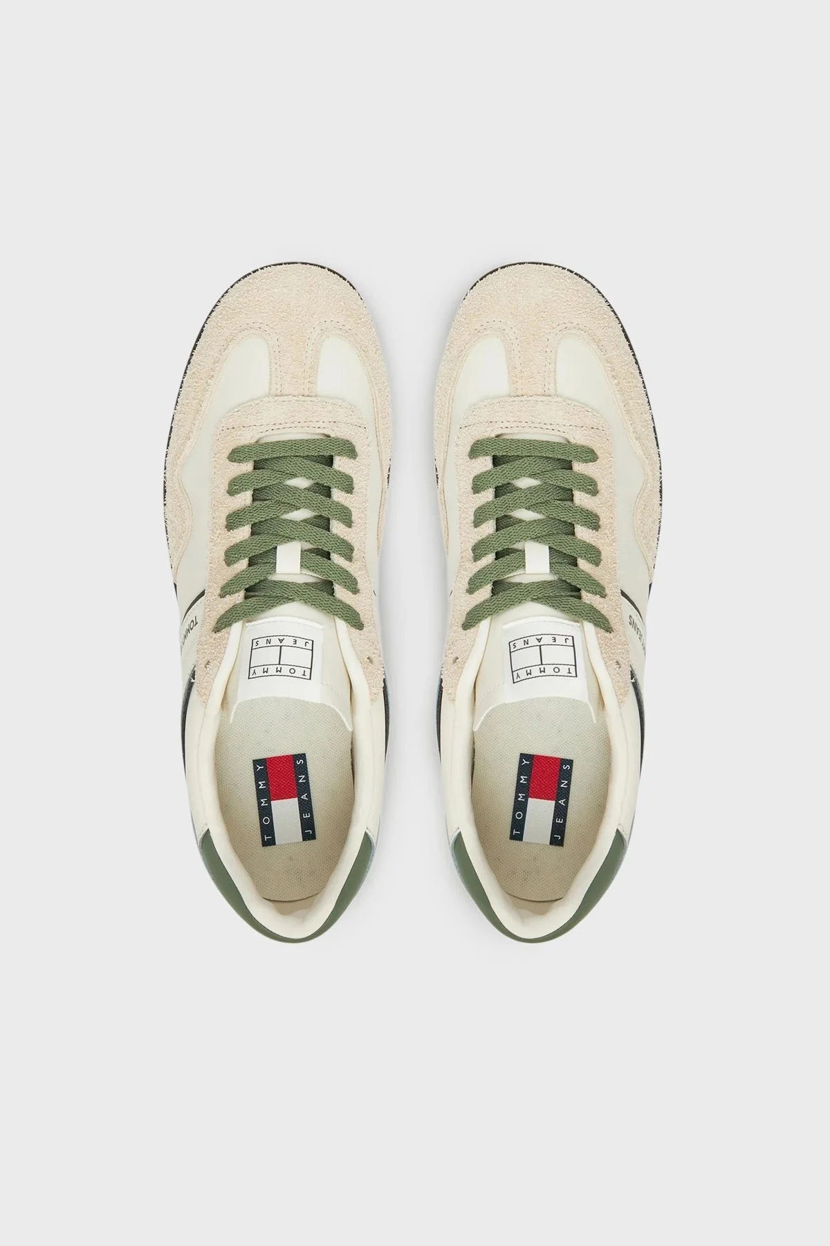 Tommy Jeans Süet Detaylı Logolu Sneaker Erkek Ayakkabı EM0EM01587 YBI BEYAZ - 9