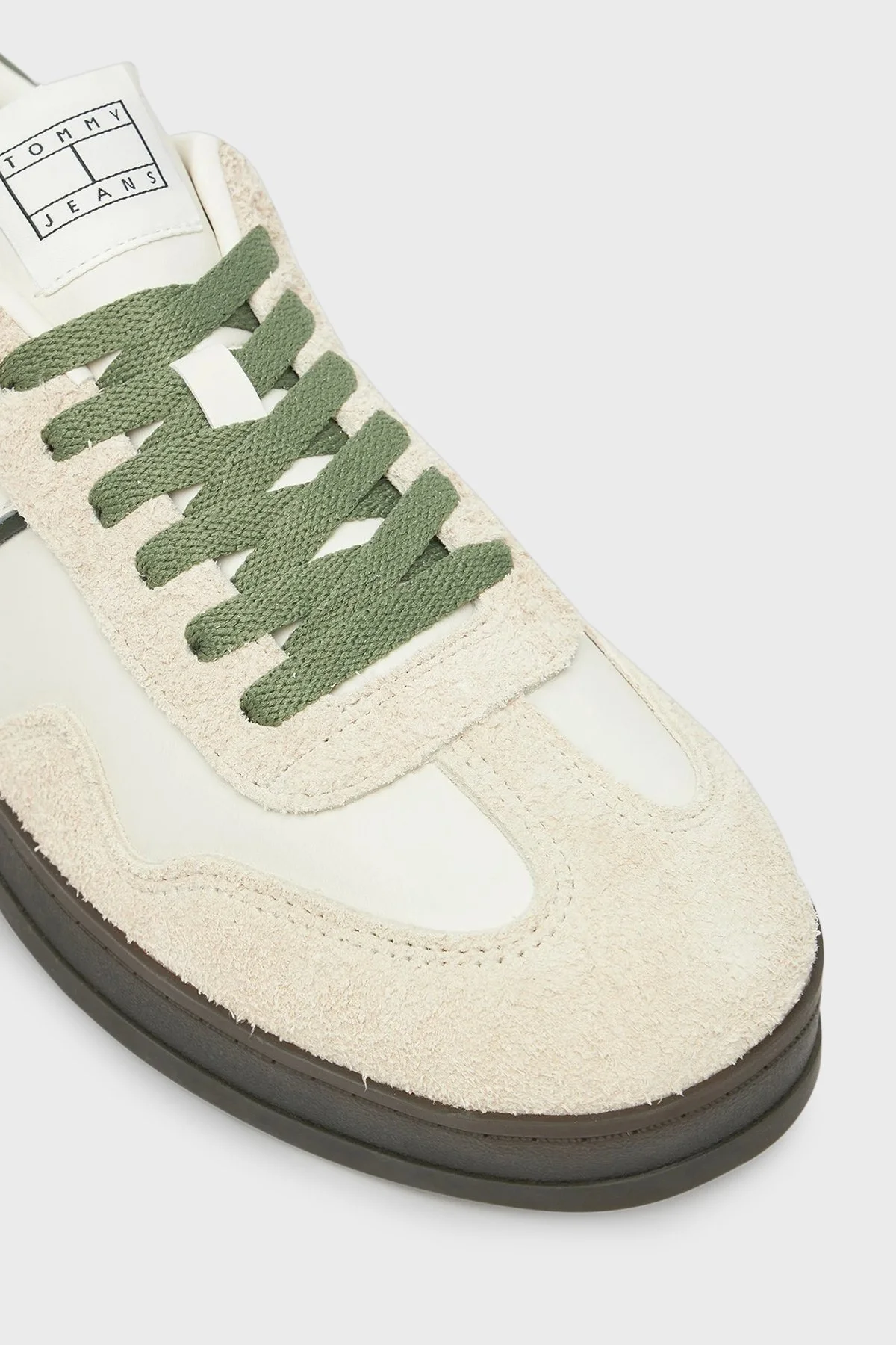 Tommy Jeans Süet Detaylı Logolu Sneaker Erkek Ayakkabı EM0EM01587 YBI BEYAZ - 17