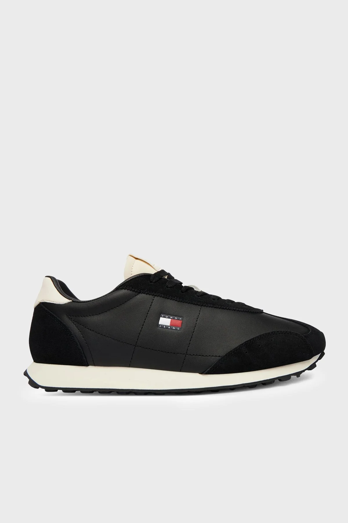 Tommy Jeans Süet Detaylı Sneaker Erkek Ayakkabı EM0EM01763 BDS Siyah - 1