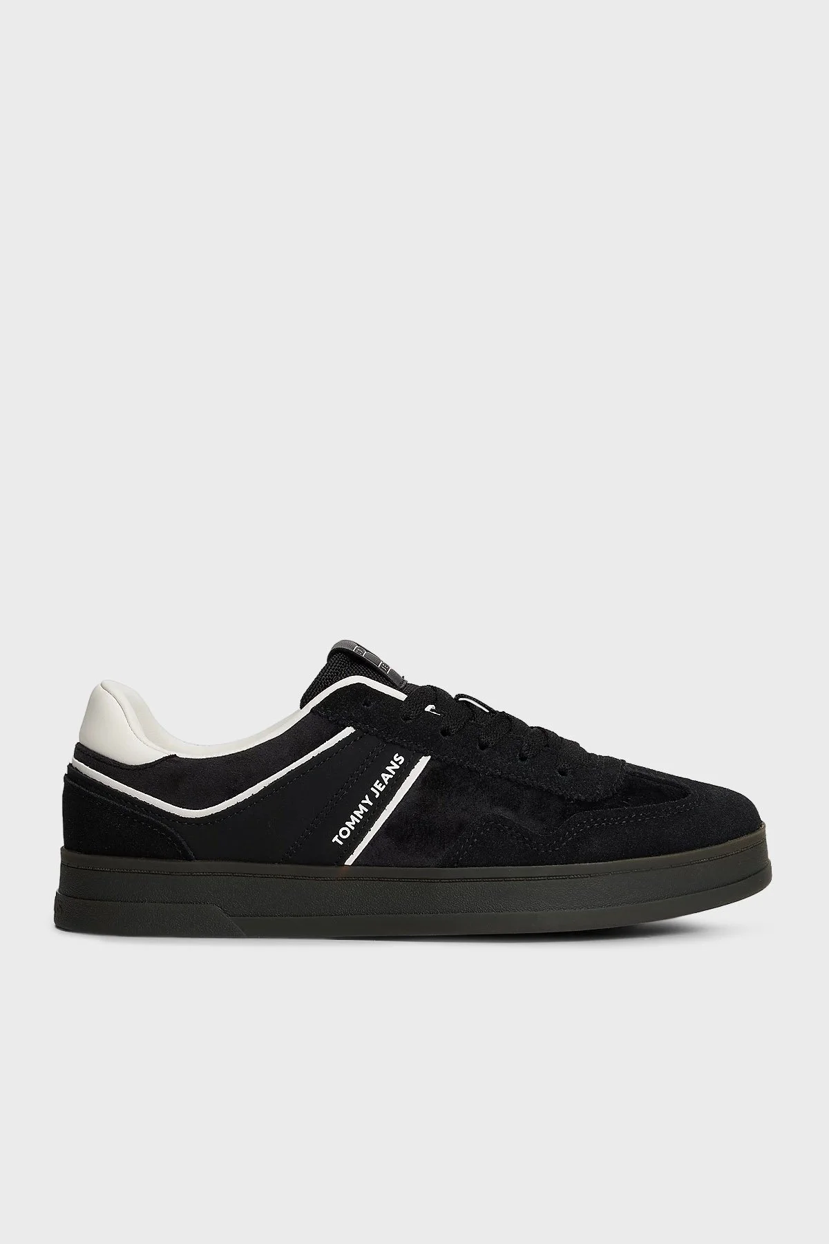 Tommy Jeans Süet Logolu Bağcıklı Sneaker Bayan Ayakkabı EN0EN02863 BDS SİYAH - 1