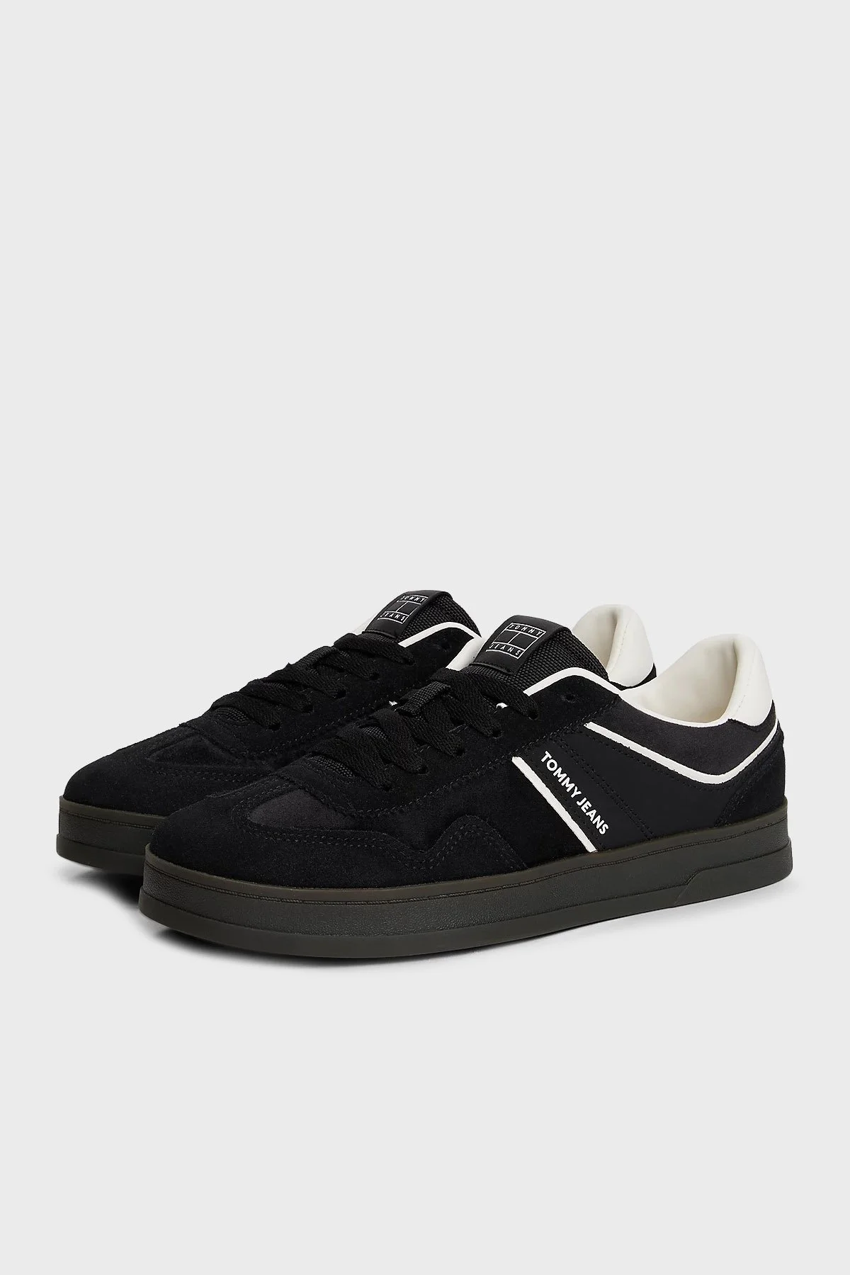 Tommy Jeans Süet Logolu Bağcıklı Sneaker Bayan Ayakkabı EN0EN02863 BDS SİYAH - 6