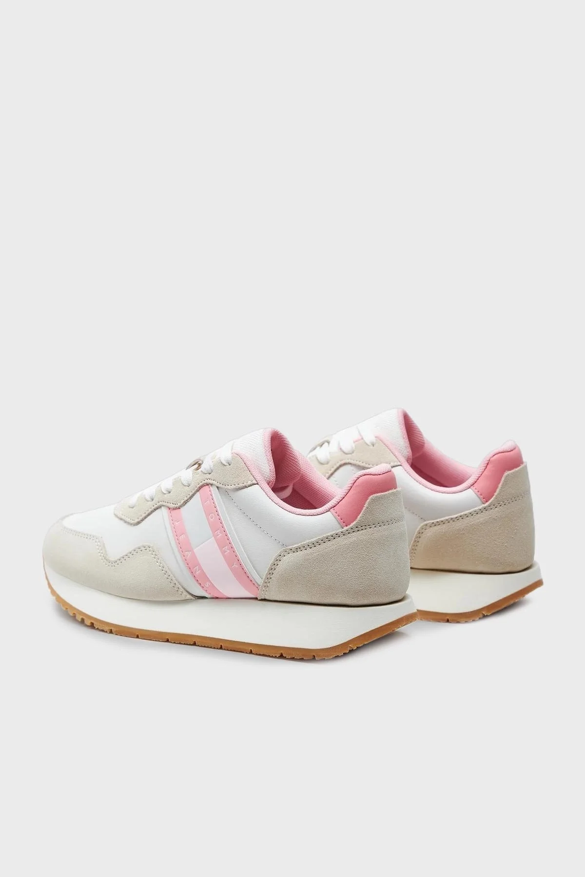 Tommy Jeans Süet Sneaker Bayan Ayakkabı EN0EN02510 TIC BEYAZ-PEMBE - 3