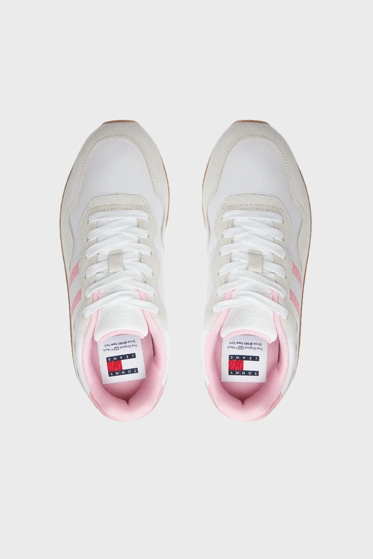 Tommy Jeans Süet Sneaker Bayan Ayakkabı EN0EN02510 TIC BEYAZ-PEMBE - 5