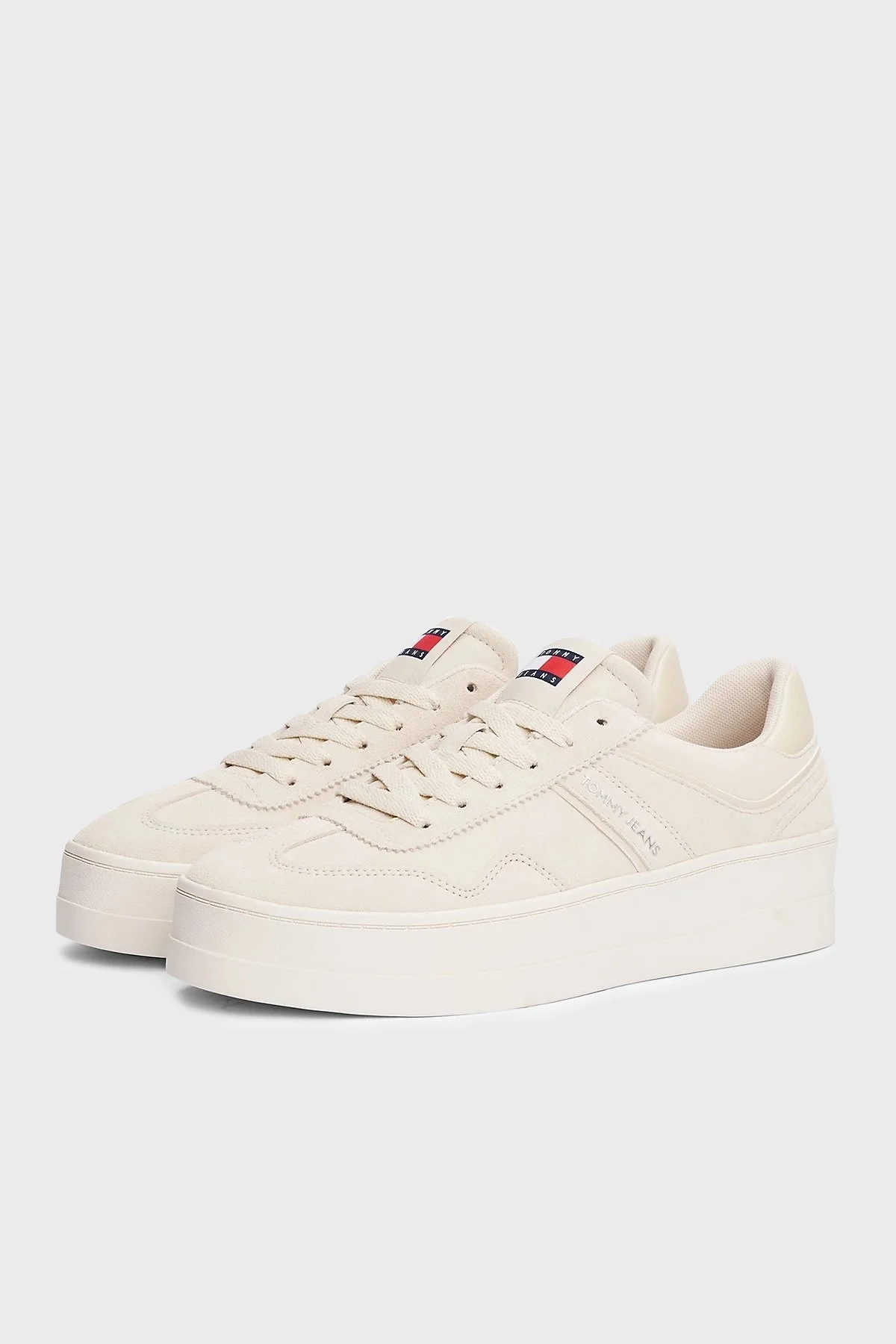 Tommy Jeans Süet Sneaker Bayan Ayakkabı EN0EN02676 ACG BEJ - 4