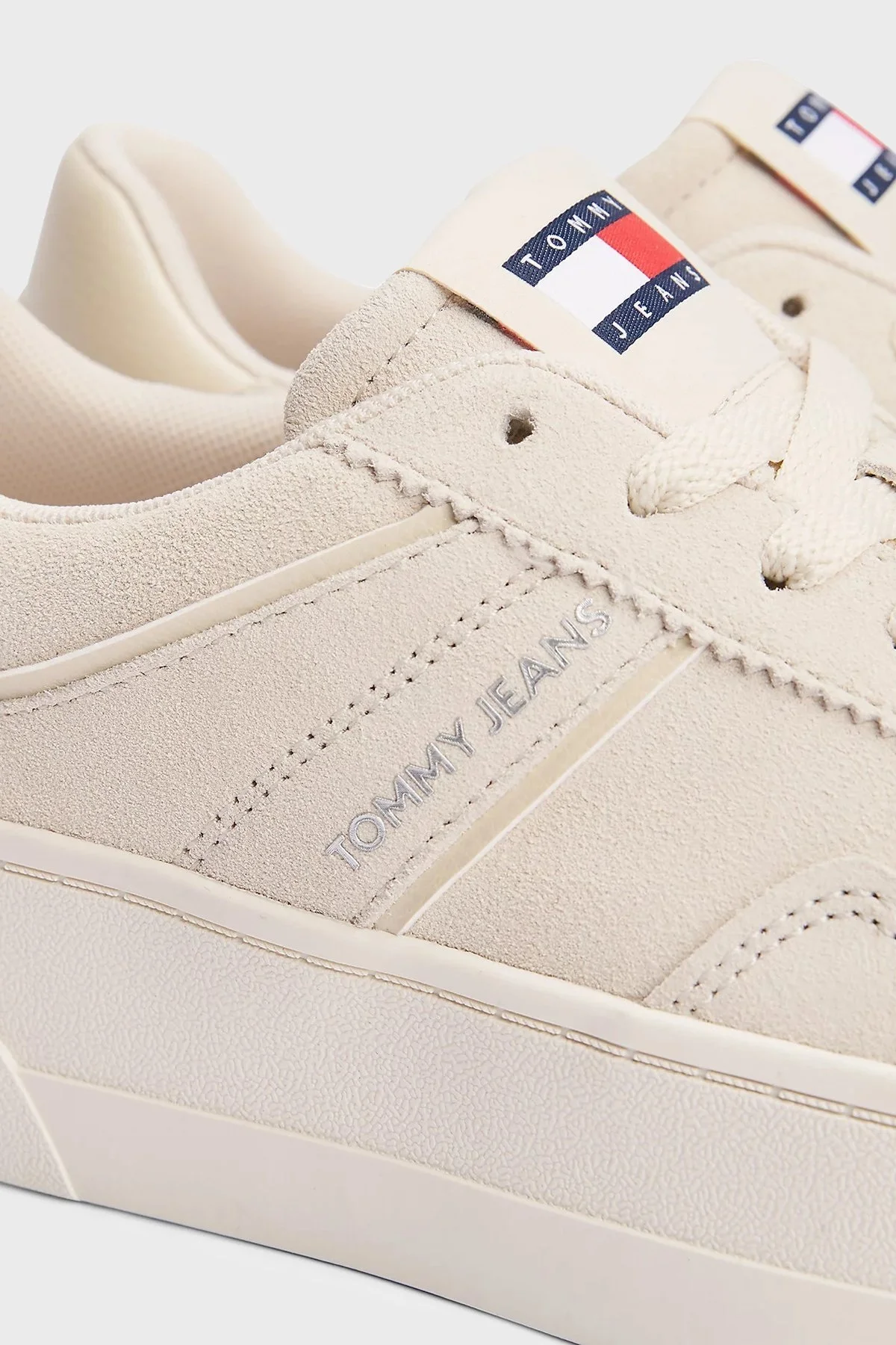 Tommy Jeans Süet Sneaker Bayan Ayakkabı EN0EN02676 ACG BEJ - 6