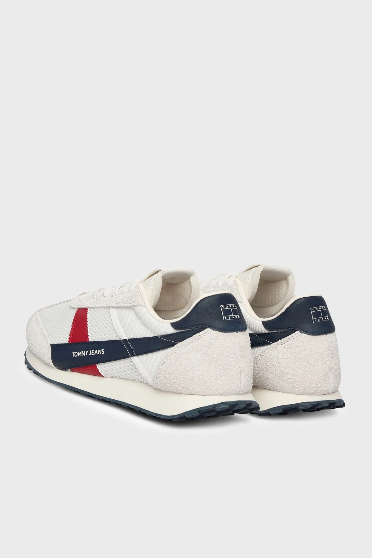 Tommy Jeans Süet Sneaker Erkek Ayakkabı EM0EM01715 0GY BEYAZ-LACİVERT - 4
