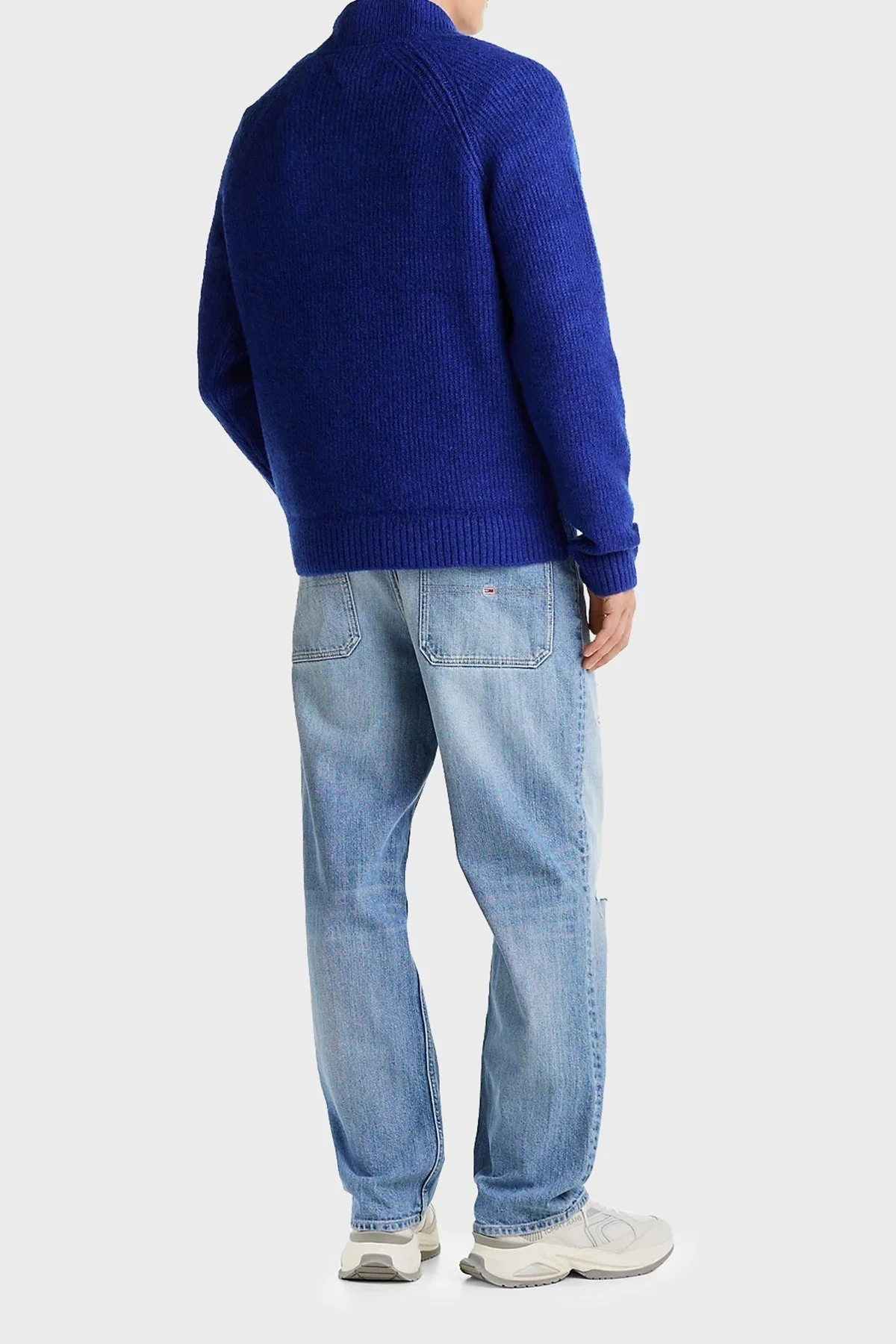 Tommy Jeans Yün Karışımlı Regular Fit Yarım Fermuarlı Dik Yaka Erkek Sweat DM0DM19437 C8T SAKS - 2