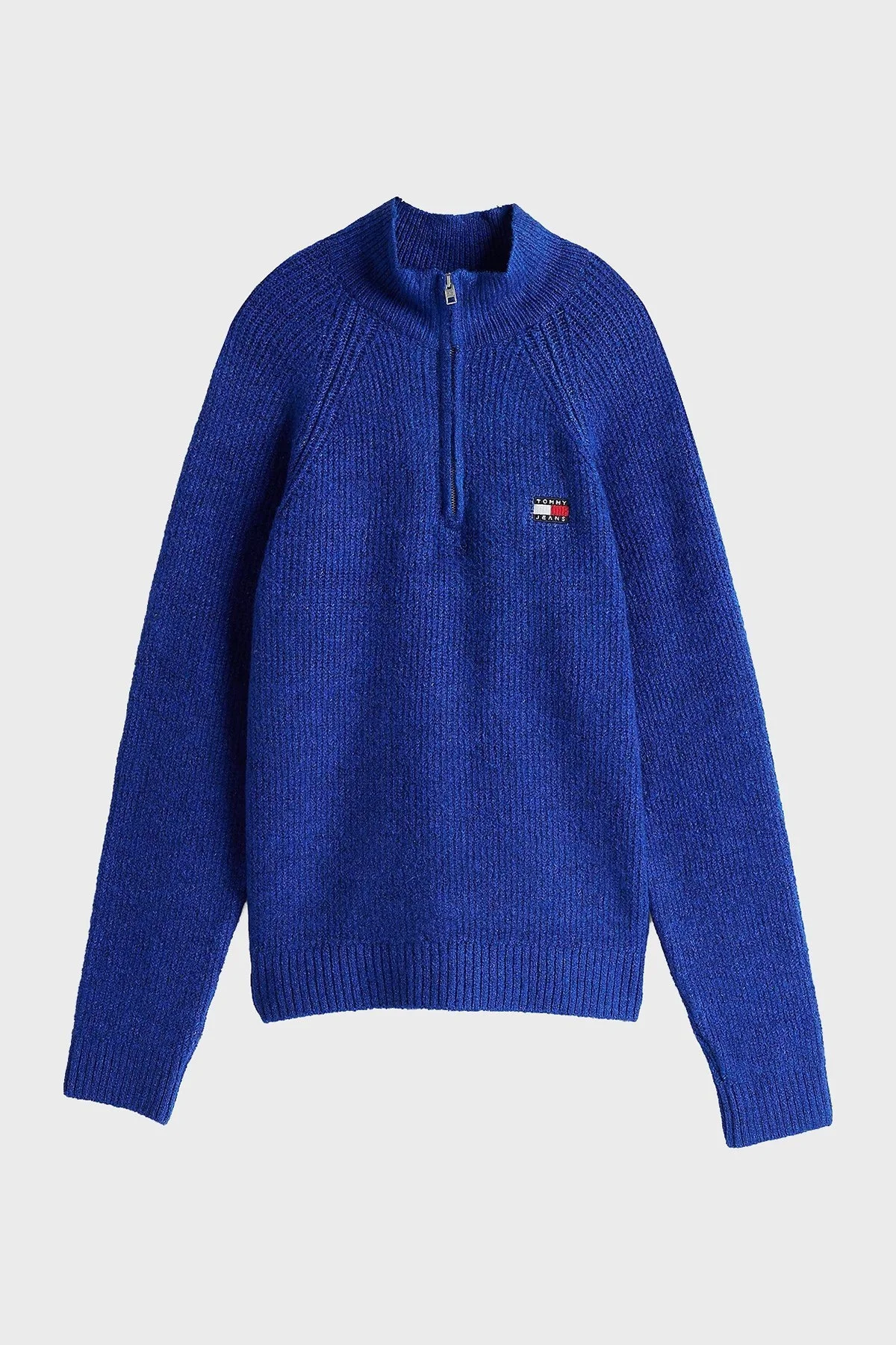 Tommy Jeans Yün Karışımlı Regular Fit Yarım Fermuarlı Dik Yaka Erkek Sweat DM0DM19437 C8T SAKS - 5