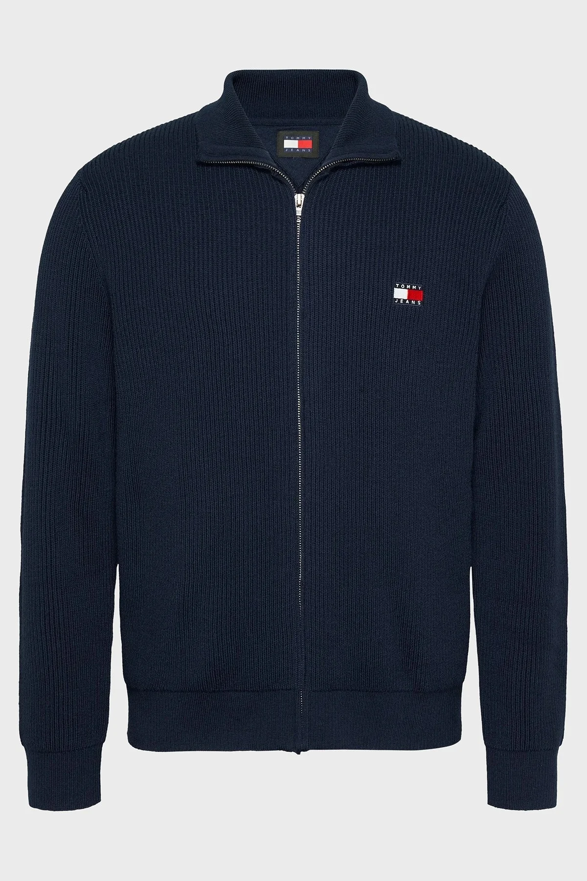 Tommy Jeans Yün Karışımlı Slim Fit Dik Yaka Fermuarlı Erkek Sweat DM0DM19435 C1G LACİVERT - 5