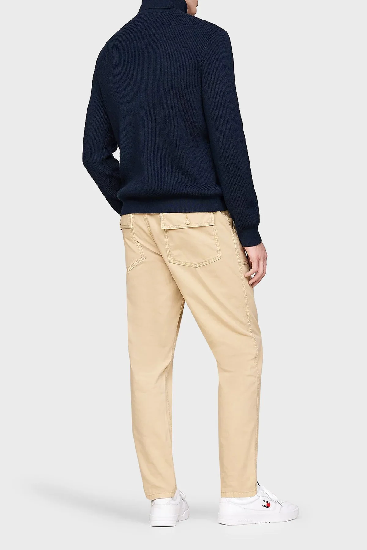 Tommy Jeans Yünlü Slim Fit Balıkçı Yaka Erkek Kazak DM0DM19434 C1G LACİVERT - 7