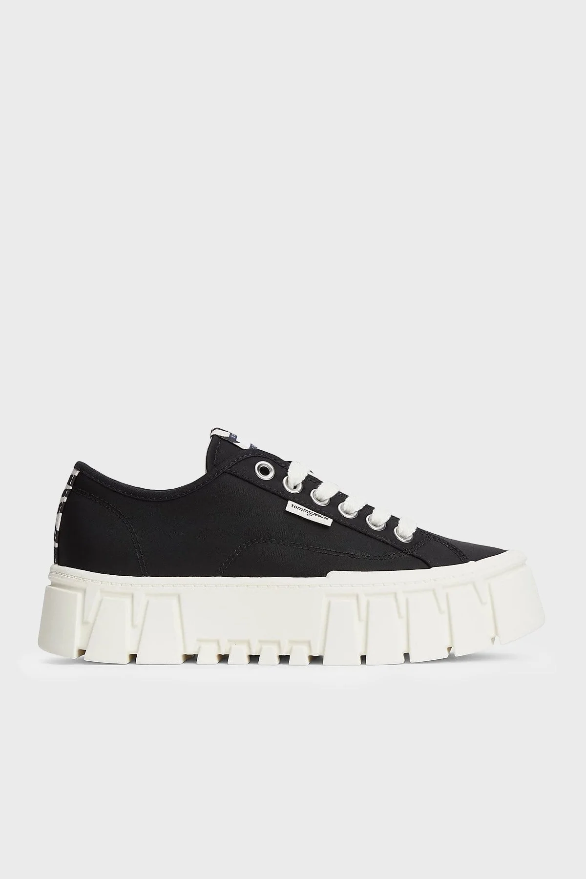 Tommy Jeans Zebra Desenli Platform Sneaker Kadın Ayakkabı EN0EN03070 BDS Siyah - 1
