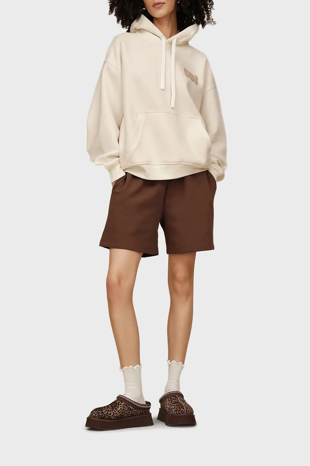 Ugg Benekli Hakiki Deri Kalın Tabanlı İçi Yünlü Bayan Terlik 1178430 LEOPAR - 2