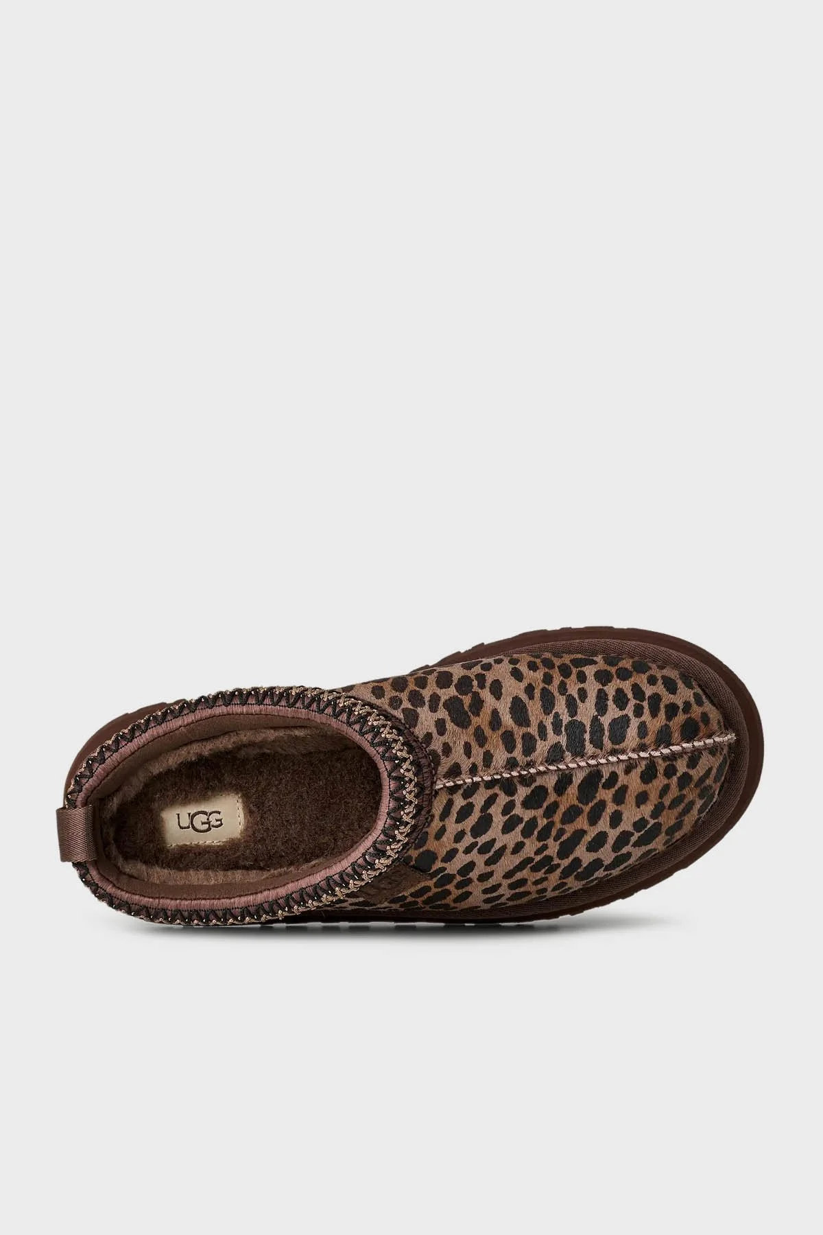 Ugg Benekli Hakiki Deri Kalın Tabanlı İçi Yünlü Bayan Terlik 1178430 LEOPAR - 6