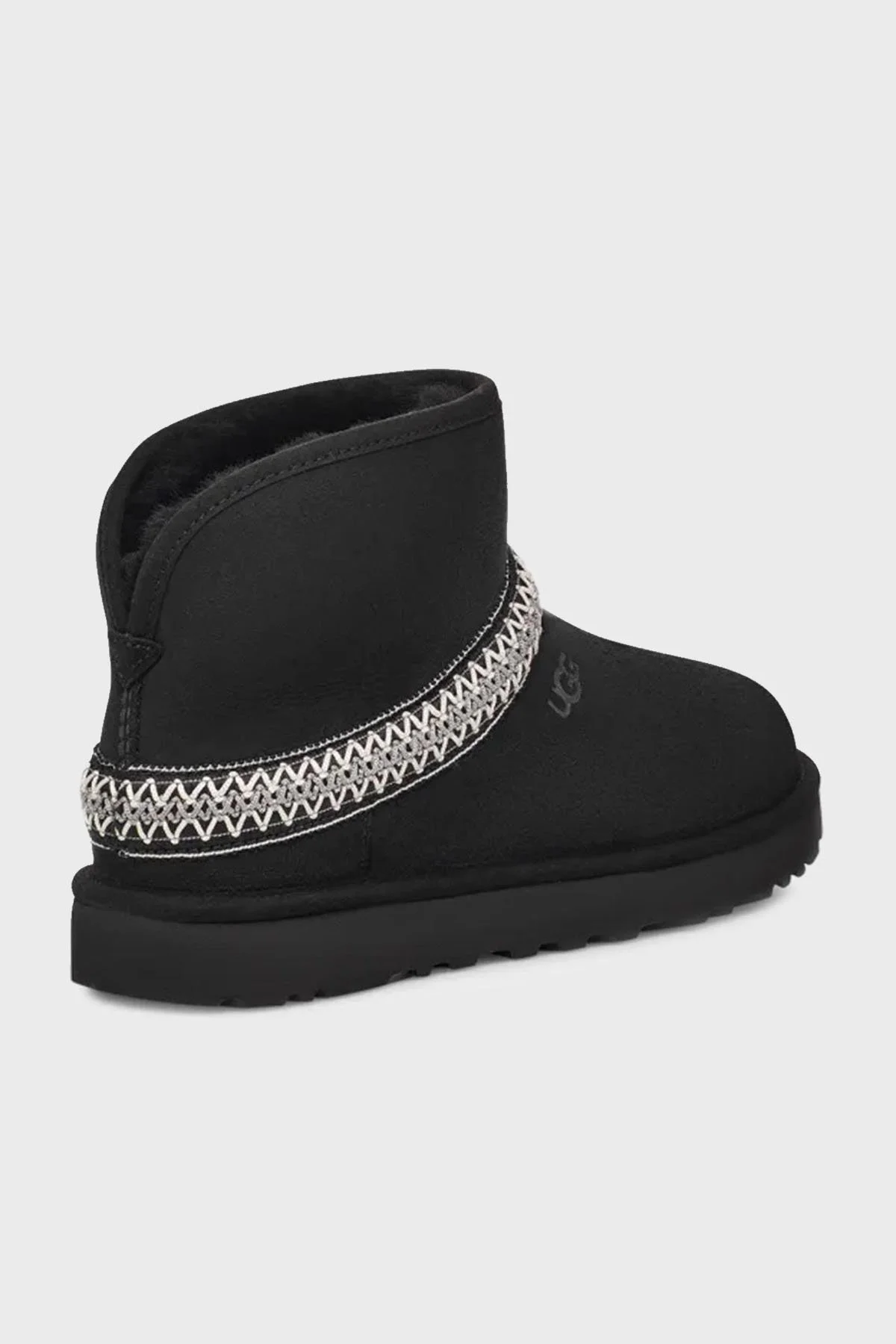 Ugg Hakiki Deri Logolu Katlanabilir Kürklü Bayan Bot 1158262 SİYAH - 11