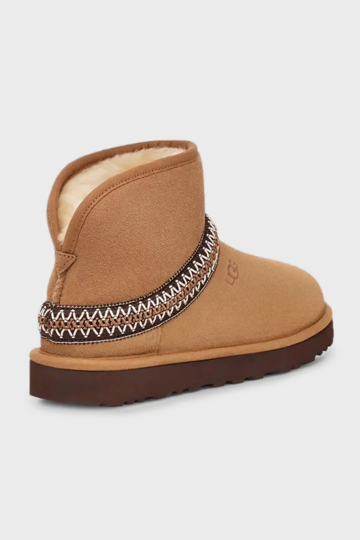 Ugg Hakiki Deri Logolu Katlanabilir Kürklü Bayan Bot 1158262 TABA - 5