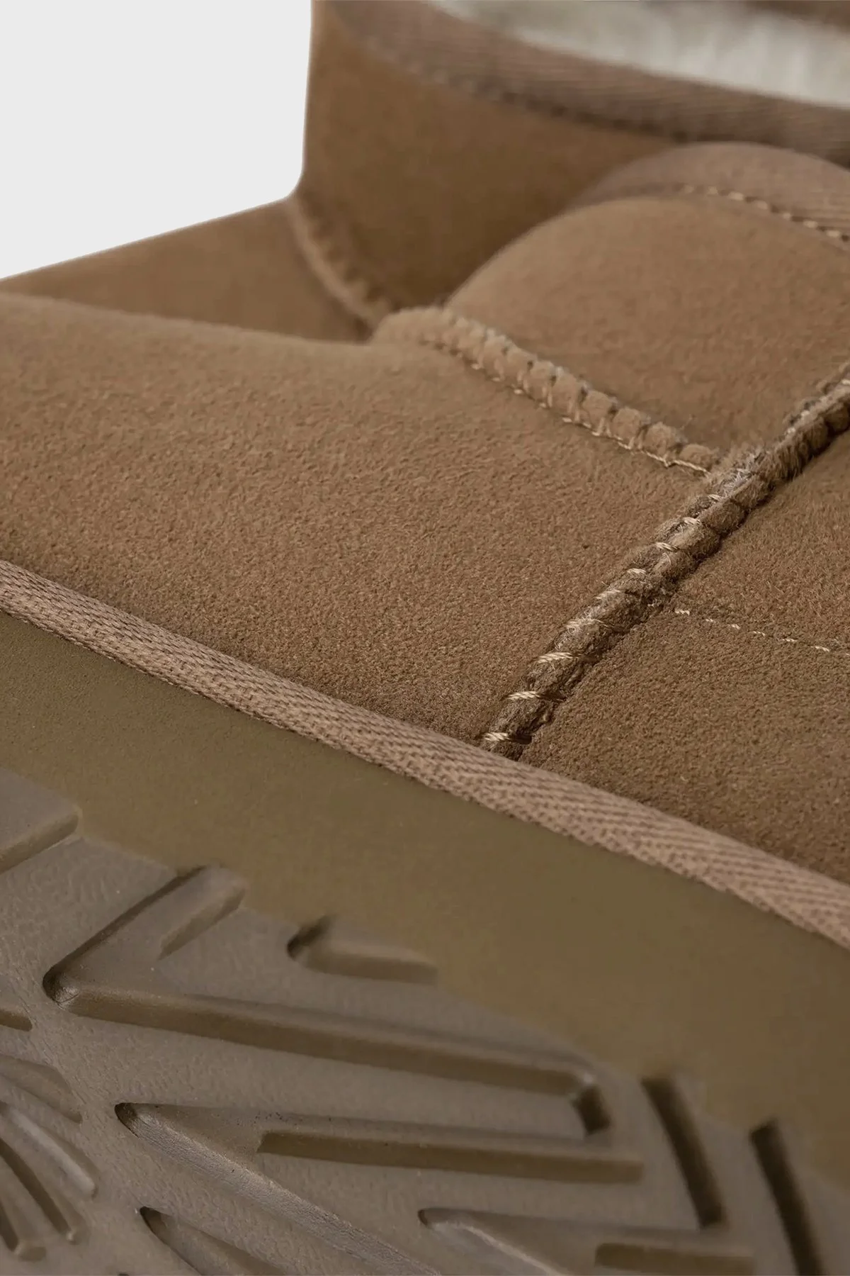 Ugg Hakiki Deri Yumuşak Tüylü Süet Bayan Bot 1137391 TABA - 5