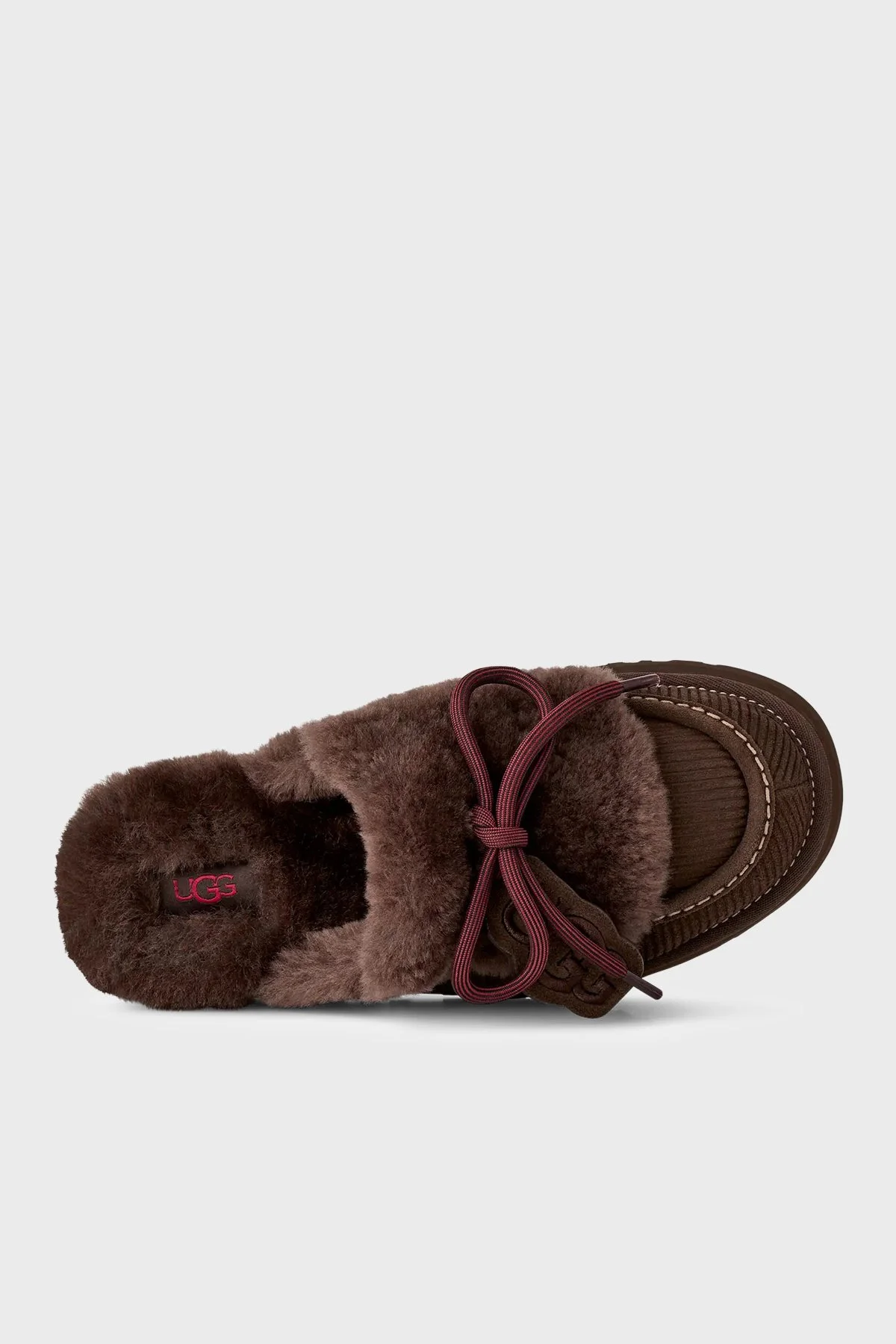 Ugg İçi Kürklü Kalın Tabanlı Süet Kadın Terlik 1180360 Kahve - 6