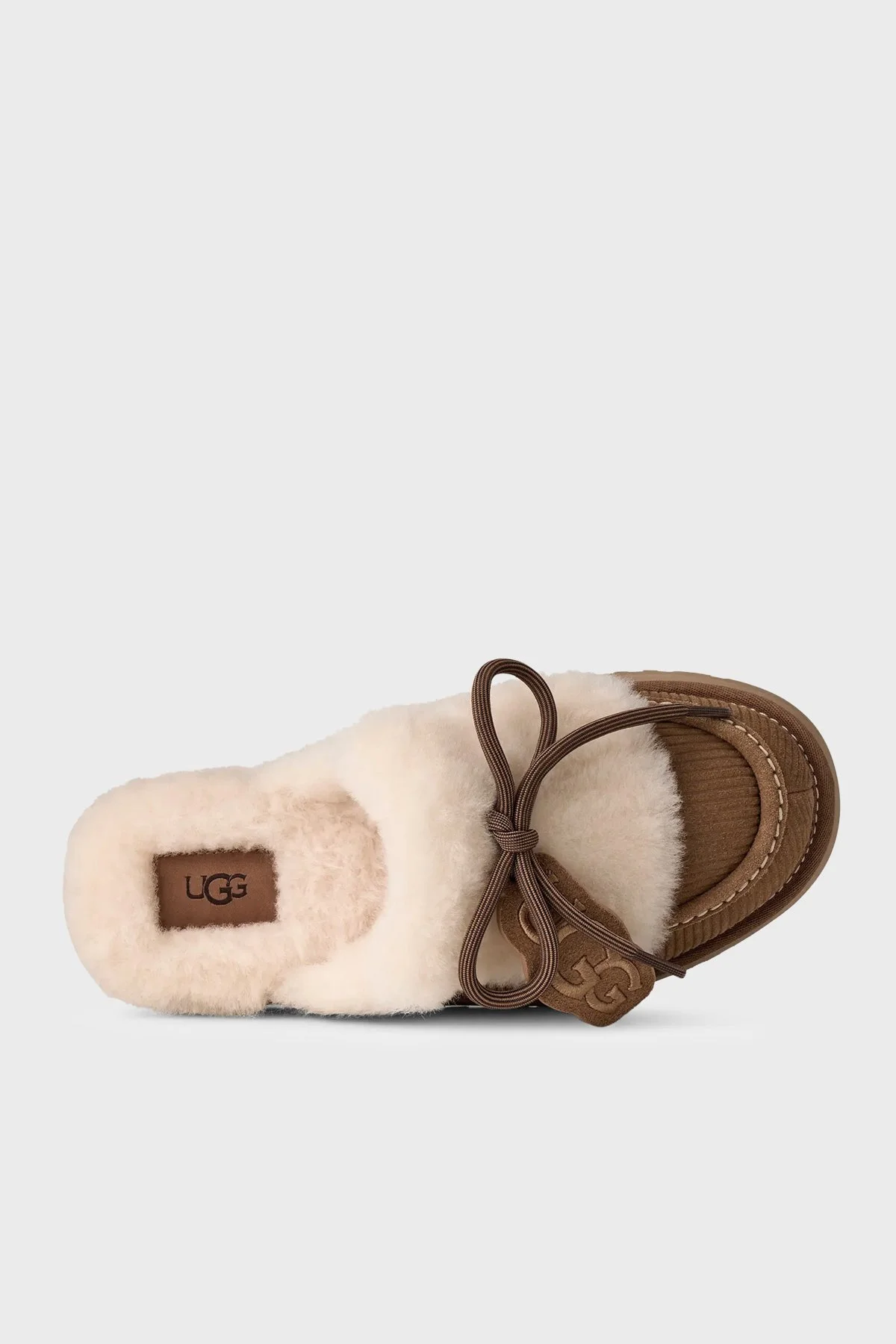 Ugg İçi Kürklü Kalın Tabanlı Süet Kadın Terlik 1180360 Taba - 6