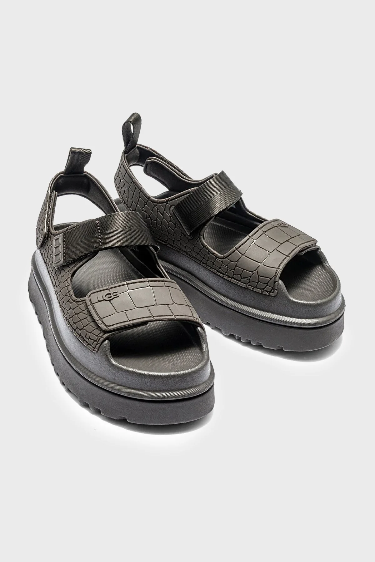 Ugg Kabartmalı Kalın Tabanlı Bayan Sandalet 1175311 ANTRASİT - 2