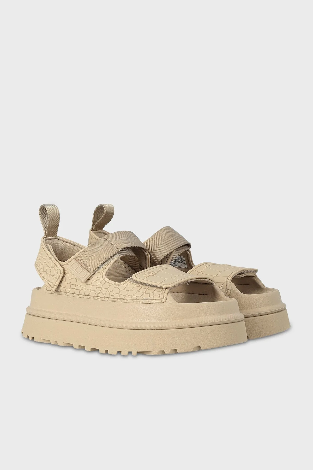 Ugg Kabartmalı Kalın Tabanlı Kadın Sandalet 1175311 KUM BEJİ - 2