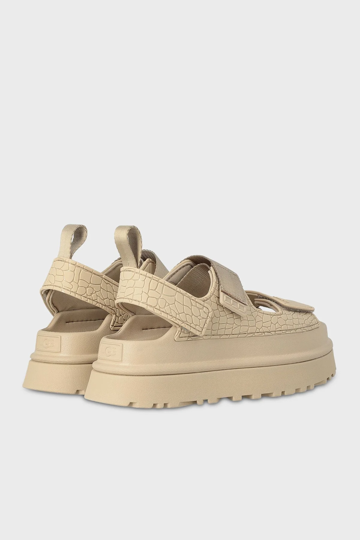 Ugg Kabartmalı Kalın Tabanlı Kadın Sandalet 1175311 KUM BEJİ - 4
