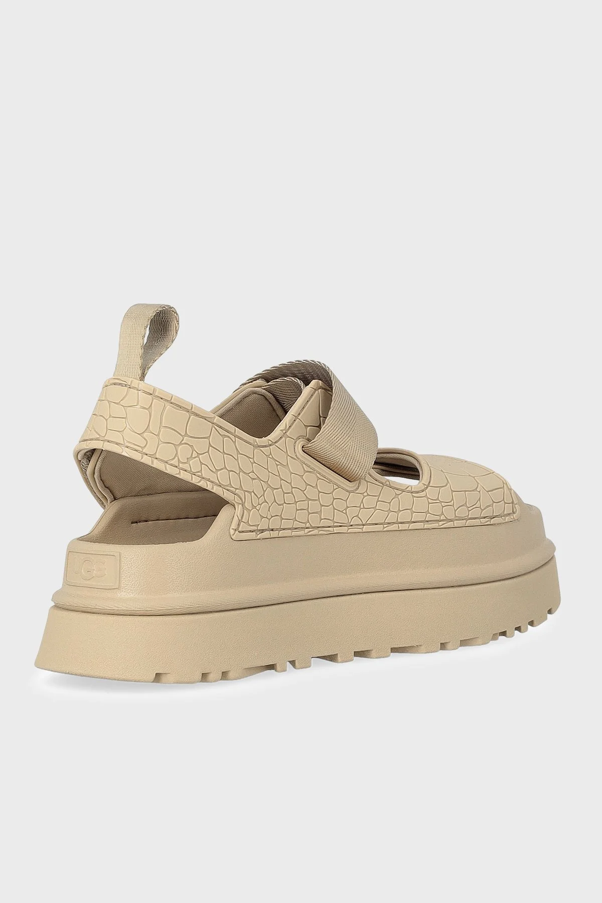Ugg Kabartmalı Kalın Tabanlı Kadın Sandalet 1175311 KUM BEJİ - 5